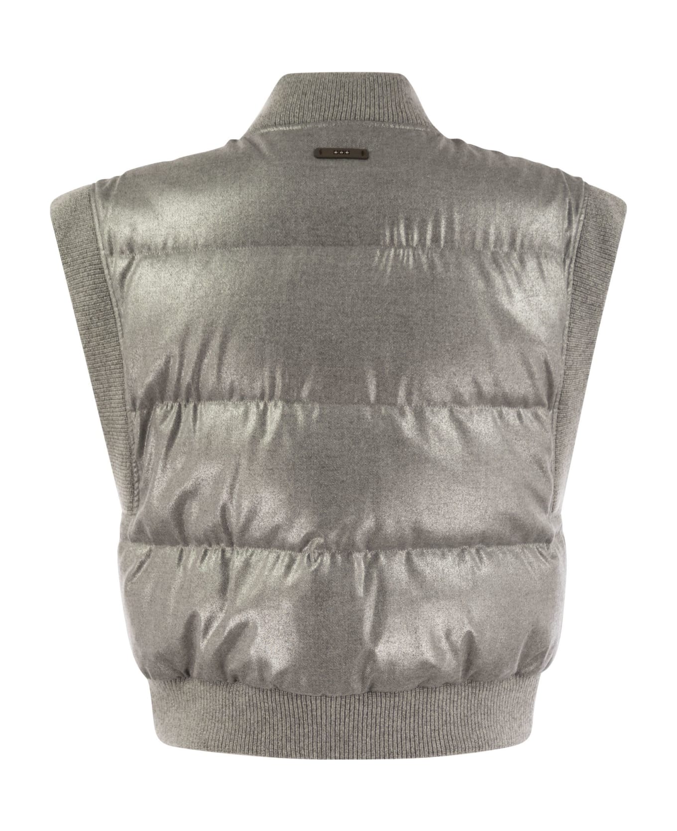 Peserico Down Cropped Vest - Grey