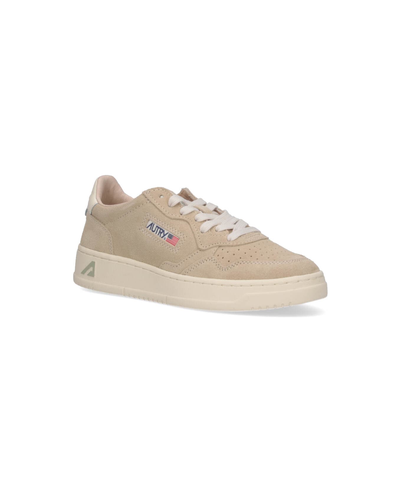 Autry "medalist" Low Sneakers - Beige