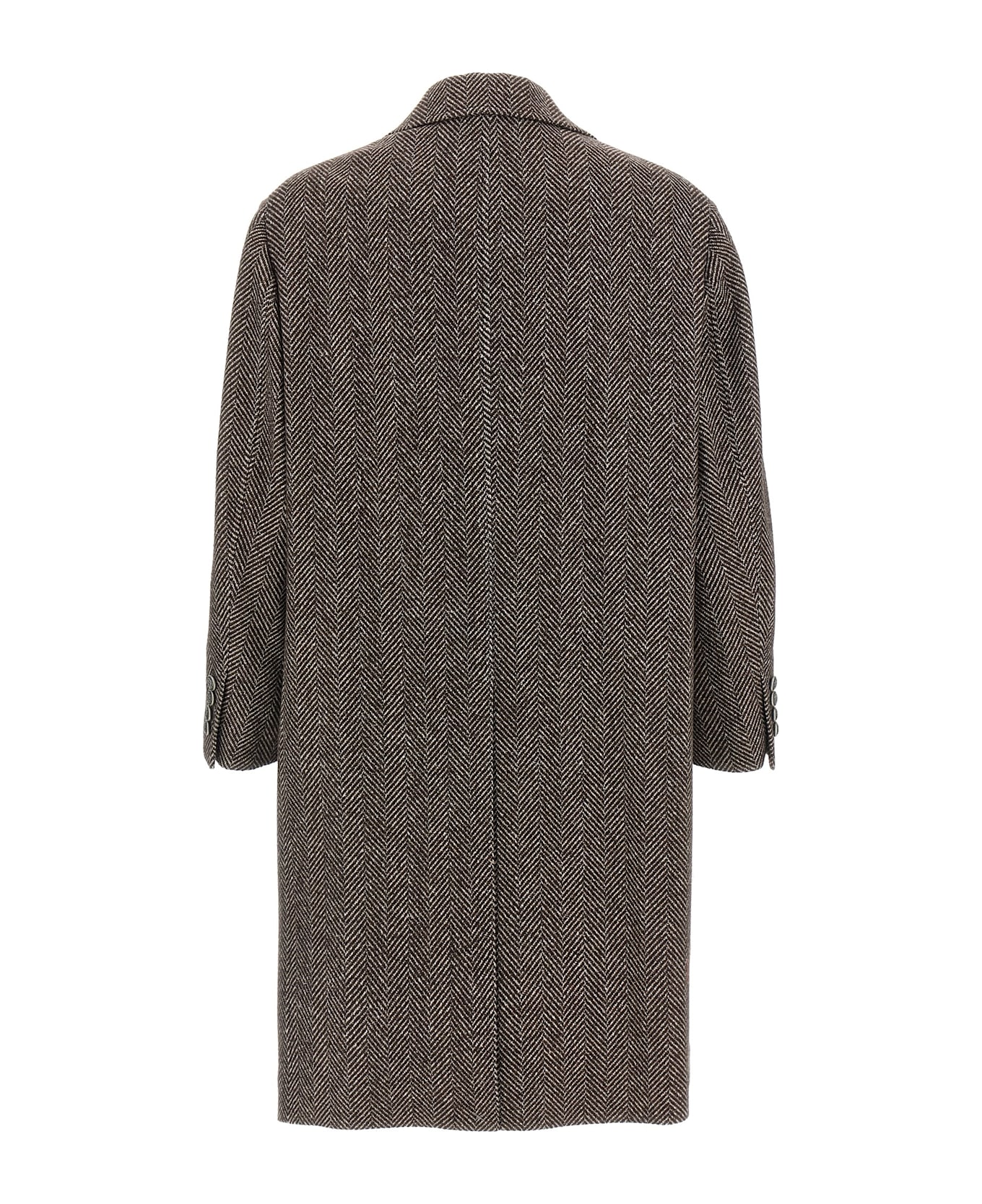 Brunello Cucinelli Single-breasted Cashmere Coat - Brown