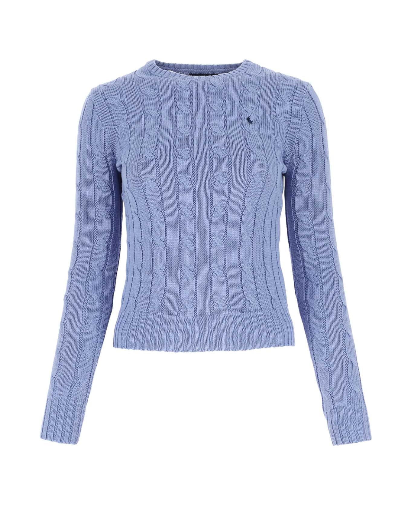 Polo Ralph Lauren Pastel Blue Cotton Sweater - NEWLITCHFIELDBLUE