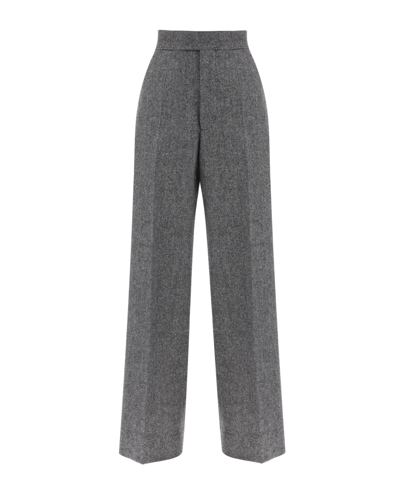 Vivienne Westwood Lauren Trousers In Donegal Tweed - BLACK WHITE (White) ボトムス