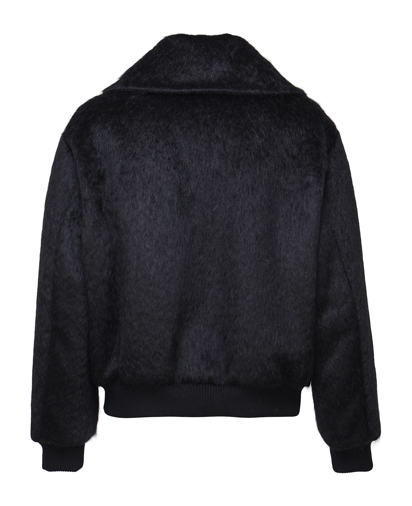 Dolce & Gabbana Virgin Wool And Mohair Bomber Jacket - Black