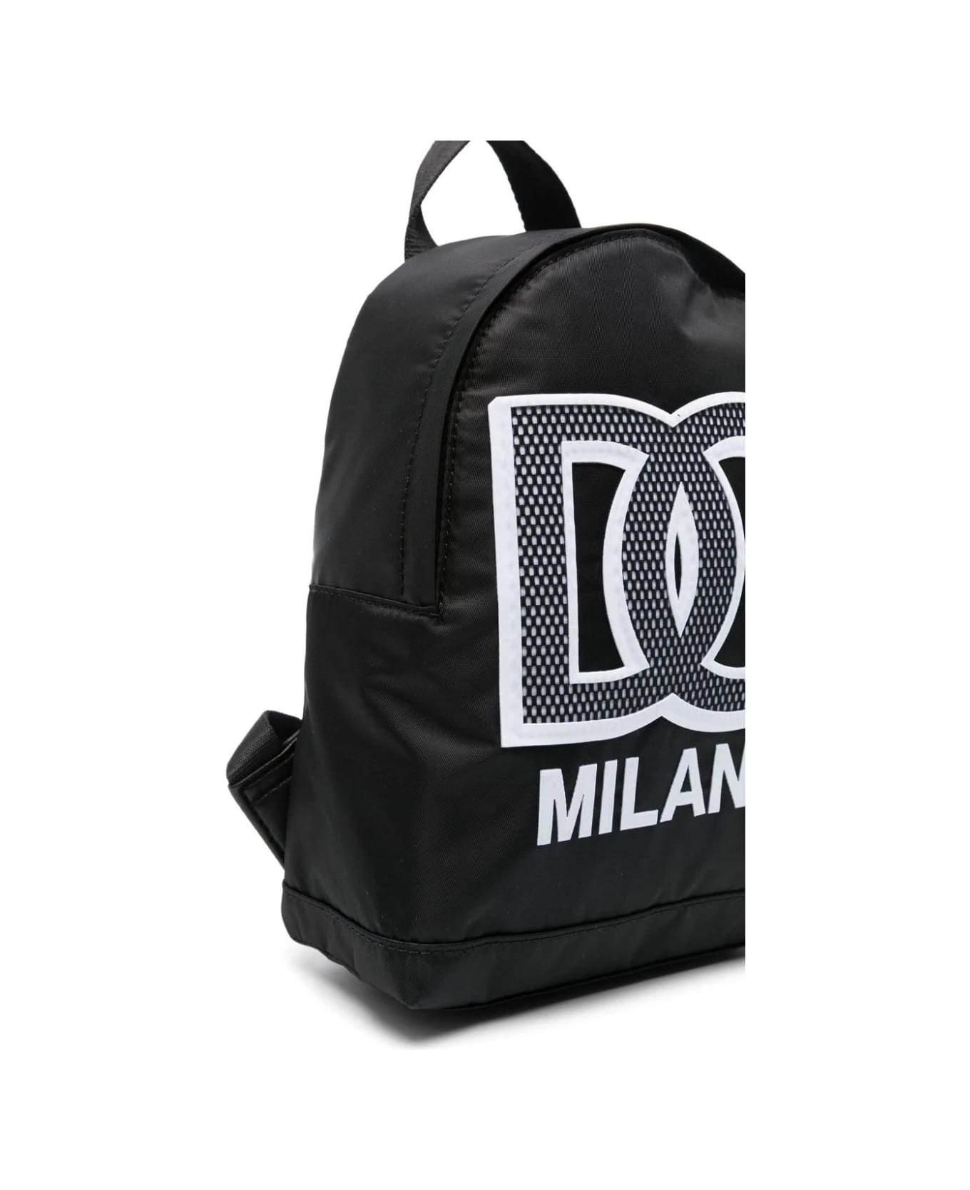 Dolce & Gabbana Black Nylon Backpack With Dg Logo - Nero