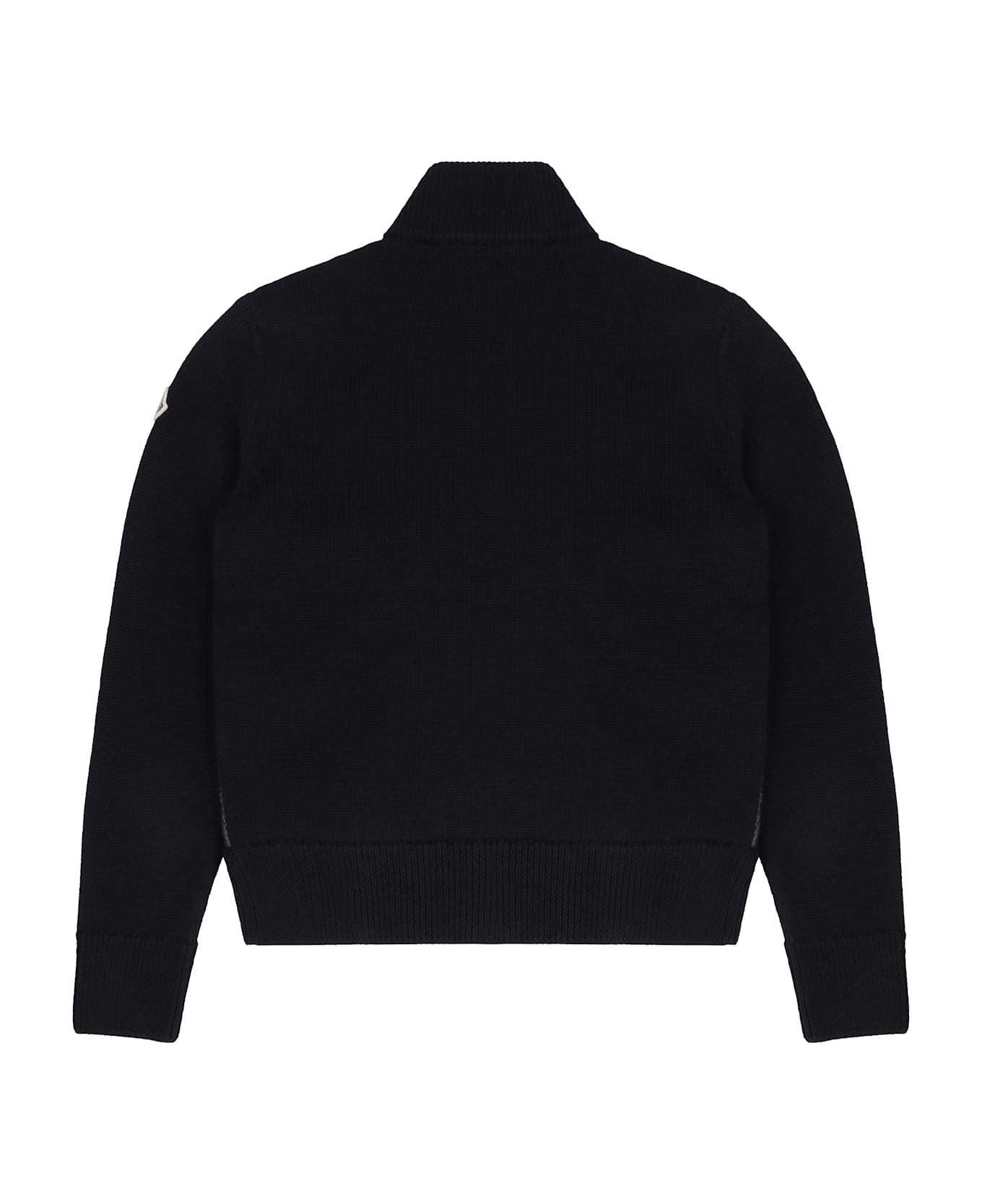Moncler Cardigan With Padded Front Panel - blue
