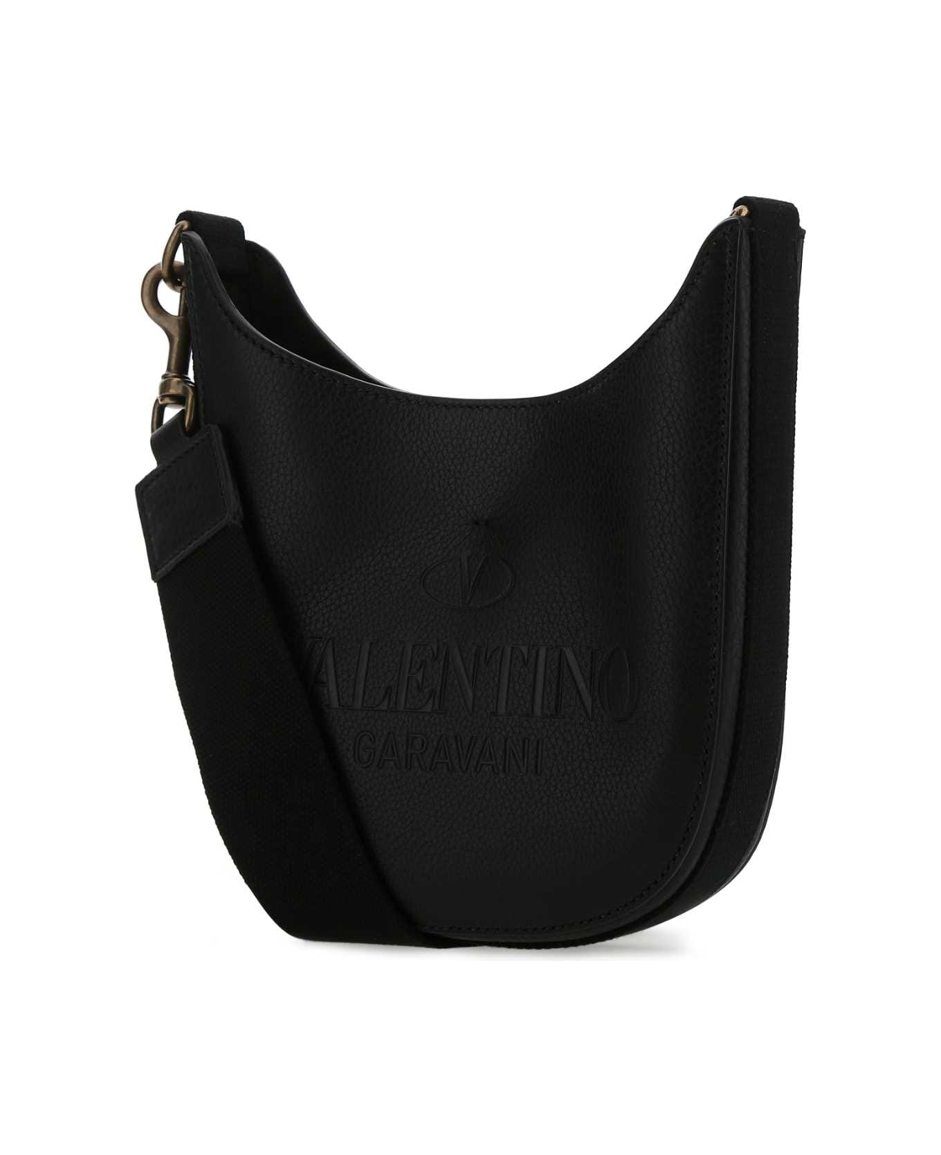Valentino Garavani Black Leather Identity Crossbody Bag - 0NO