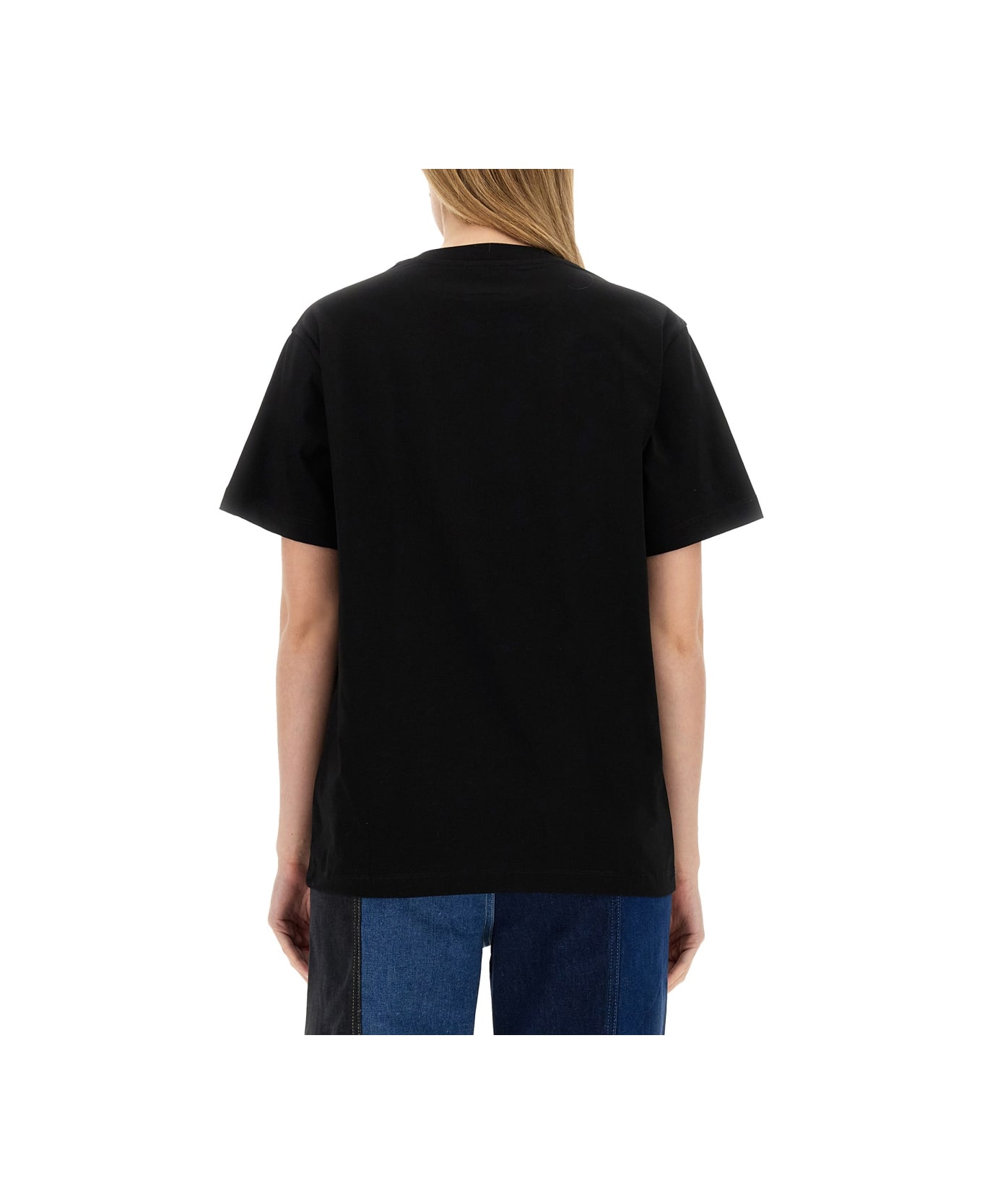 M05CH1N0 Jeans T-shirt With Logo - BLACK
