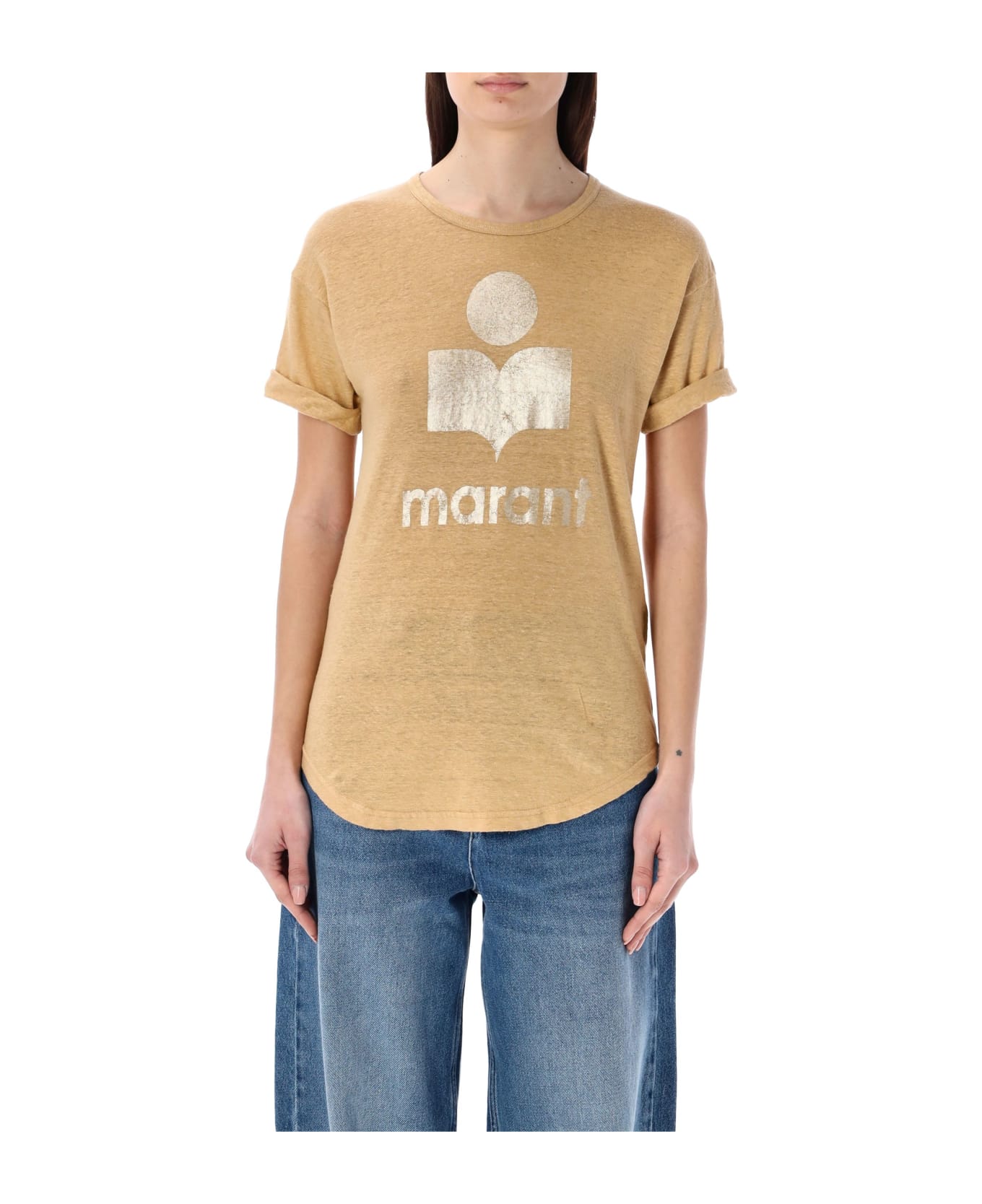 Marant Étoile Koldi T-shirt - SAHARA/LIGHT GOLD