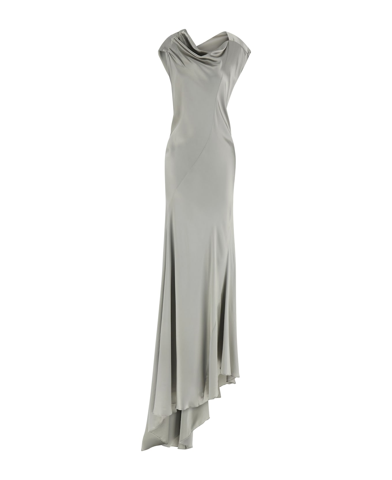 Alberta Ferretti Satin Dress - Gray