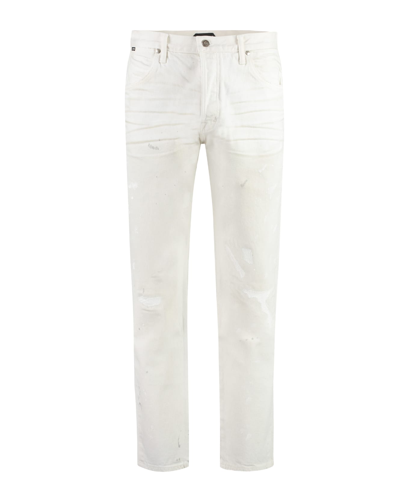 Tom Ford 5-pocket Straight-leg Jeans - White デニム