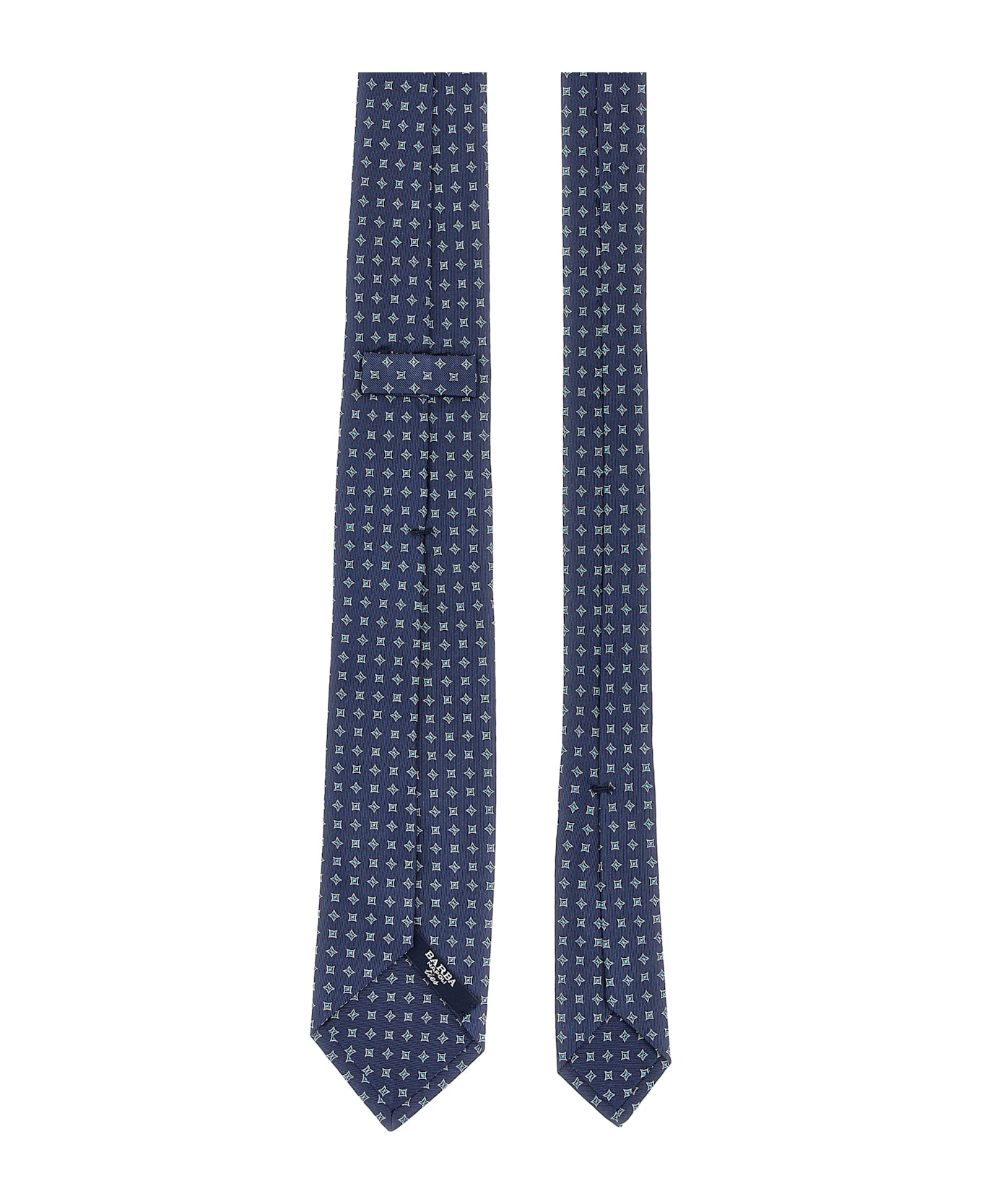 Barba Napoli Patterned Tie - Blue