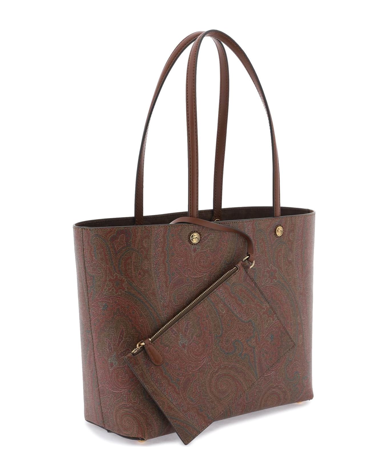 Etro Brown Leather Blend Bag - Brown