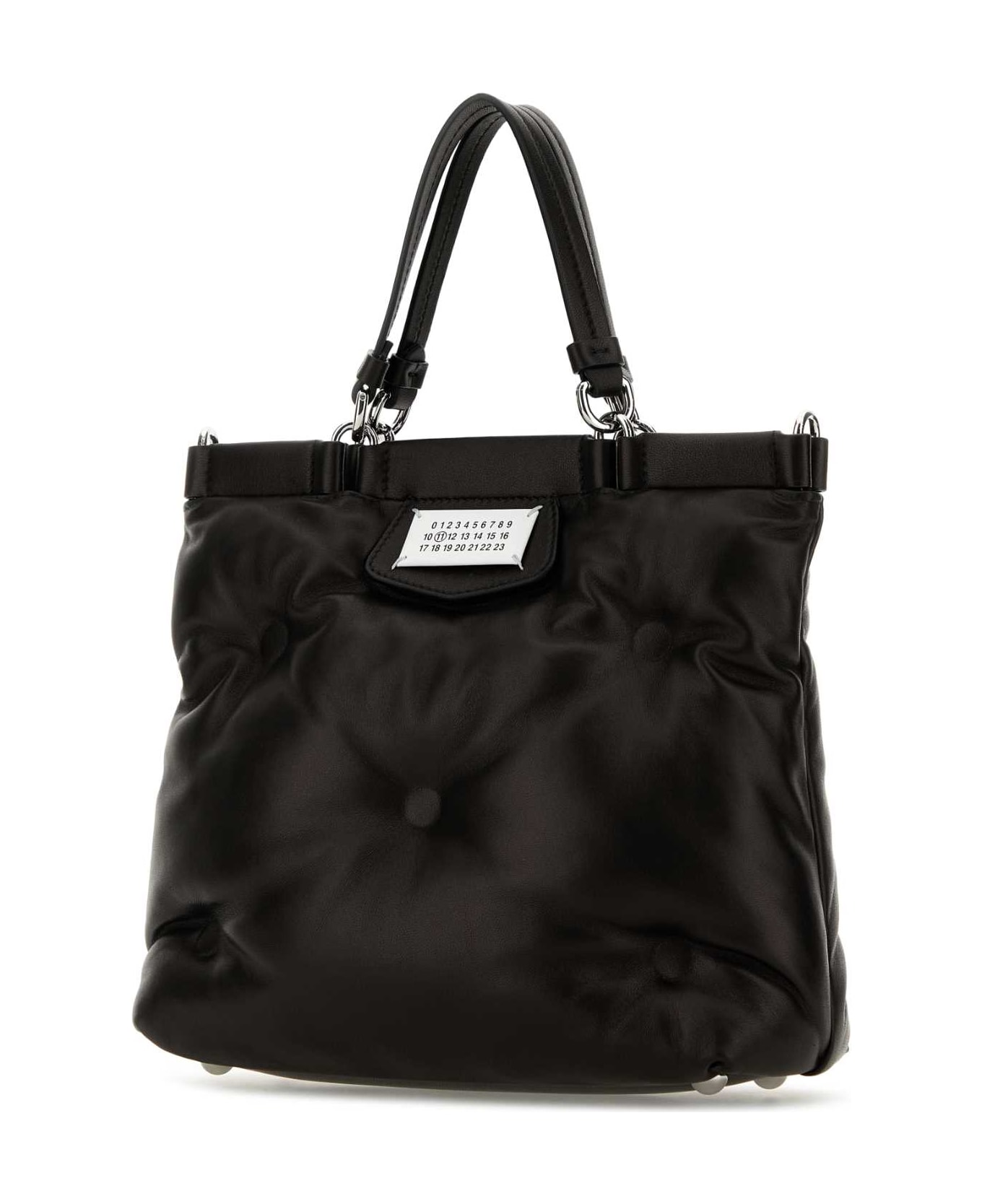 Maison Margiela Black Nappa Leather Small Glam Slam Shopping Bag - T8013