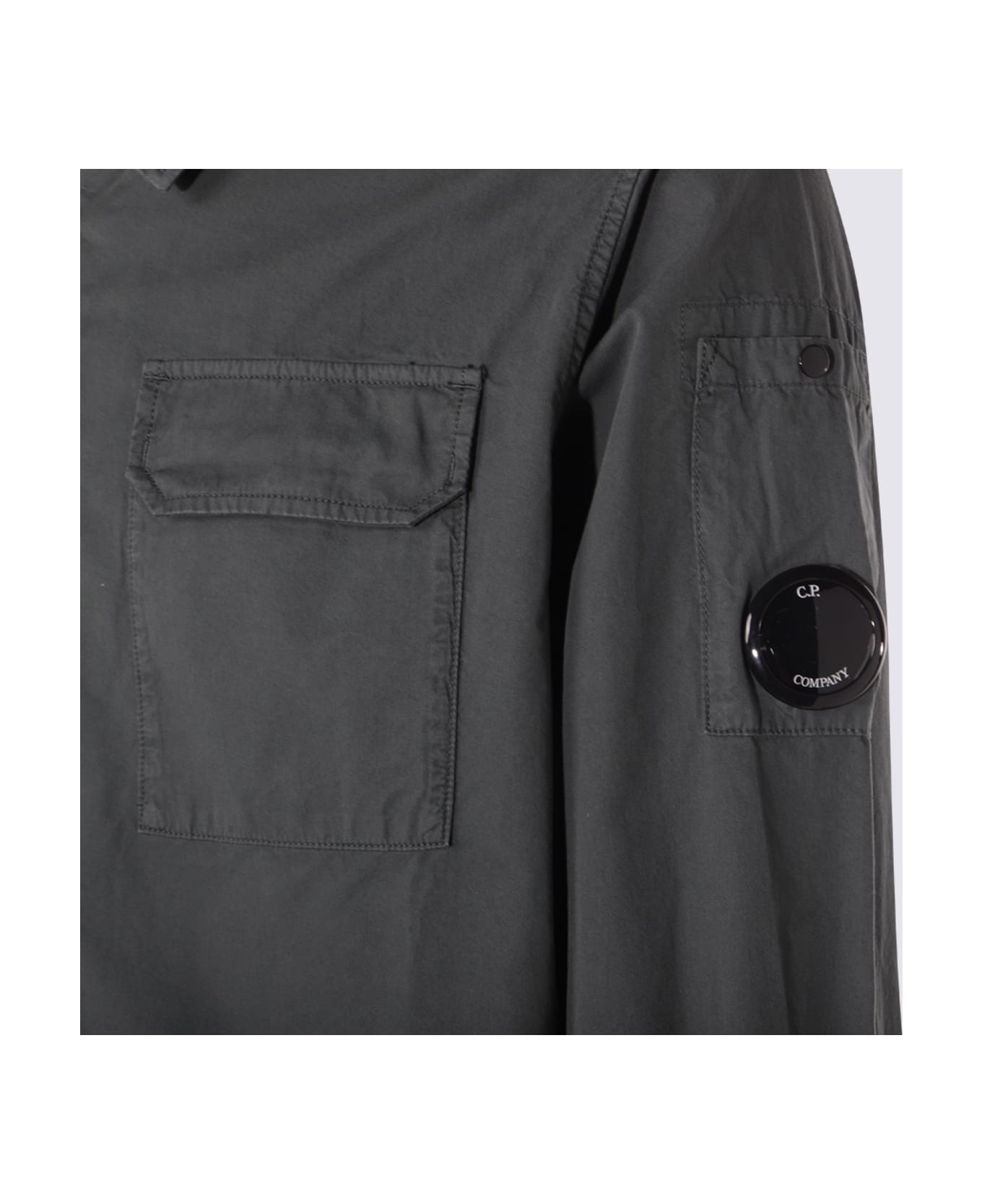C.P. Company Dark Grey Cotton Shirt - DARK SHADOW