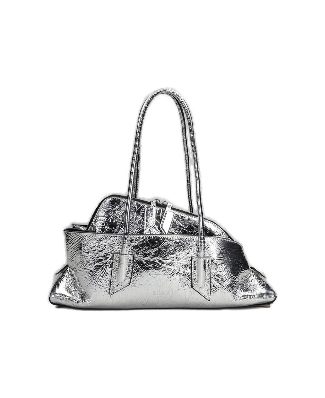 The Attico La Passeggiata Small Top Handle Bag - Silver