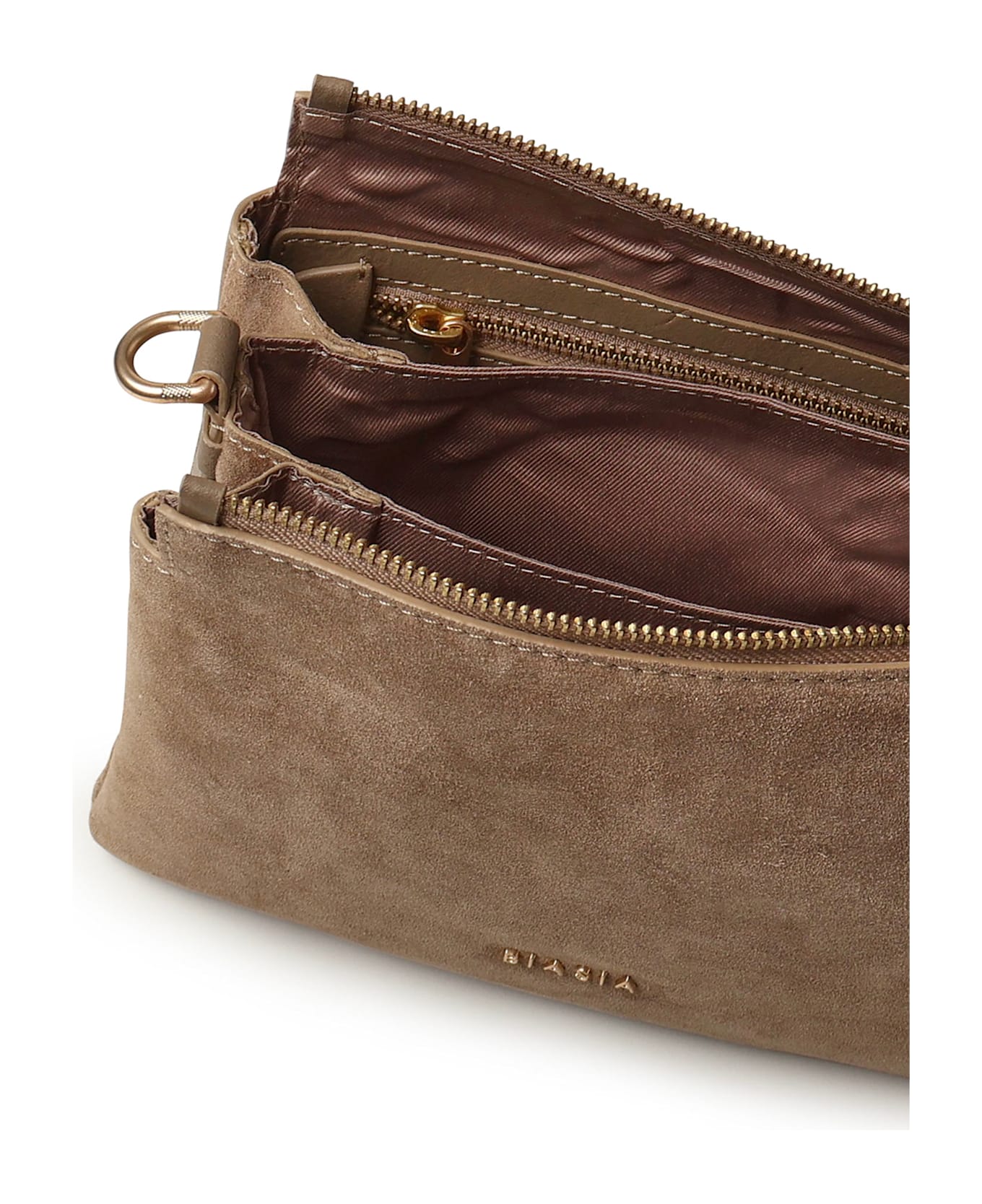 Biasia Feather Small Shoulder Bag - Beige