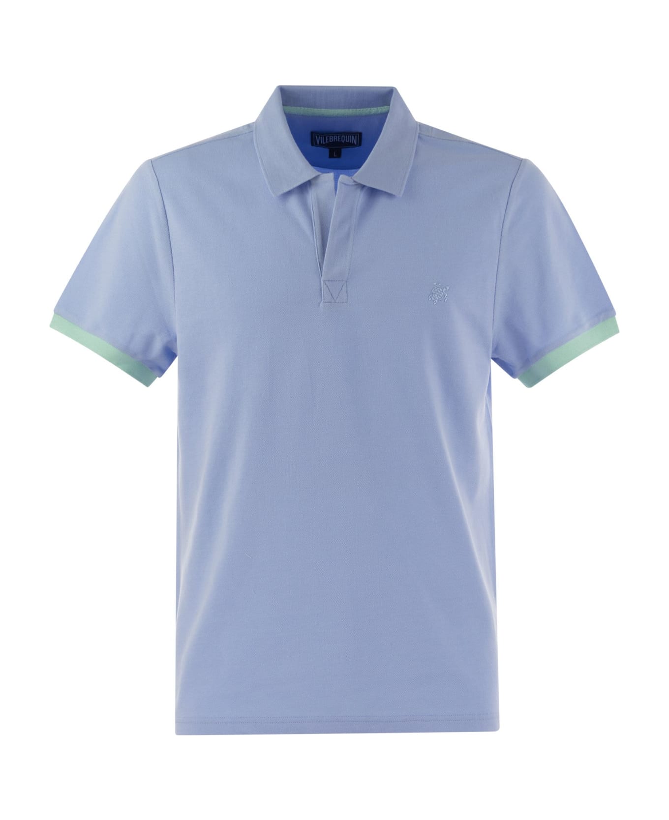 Vilebrequin Short-sleeved Cotton Polo Shirt - Light Blue ポロシャツ