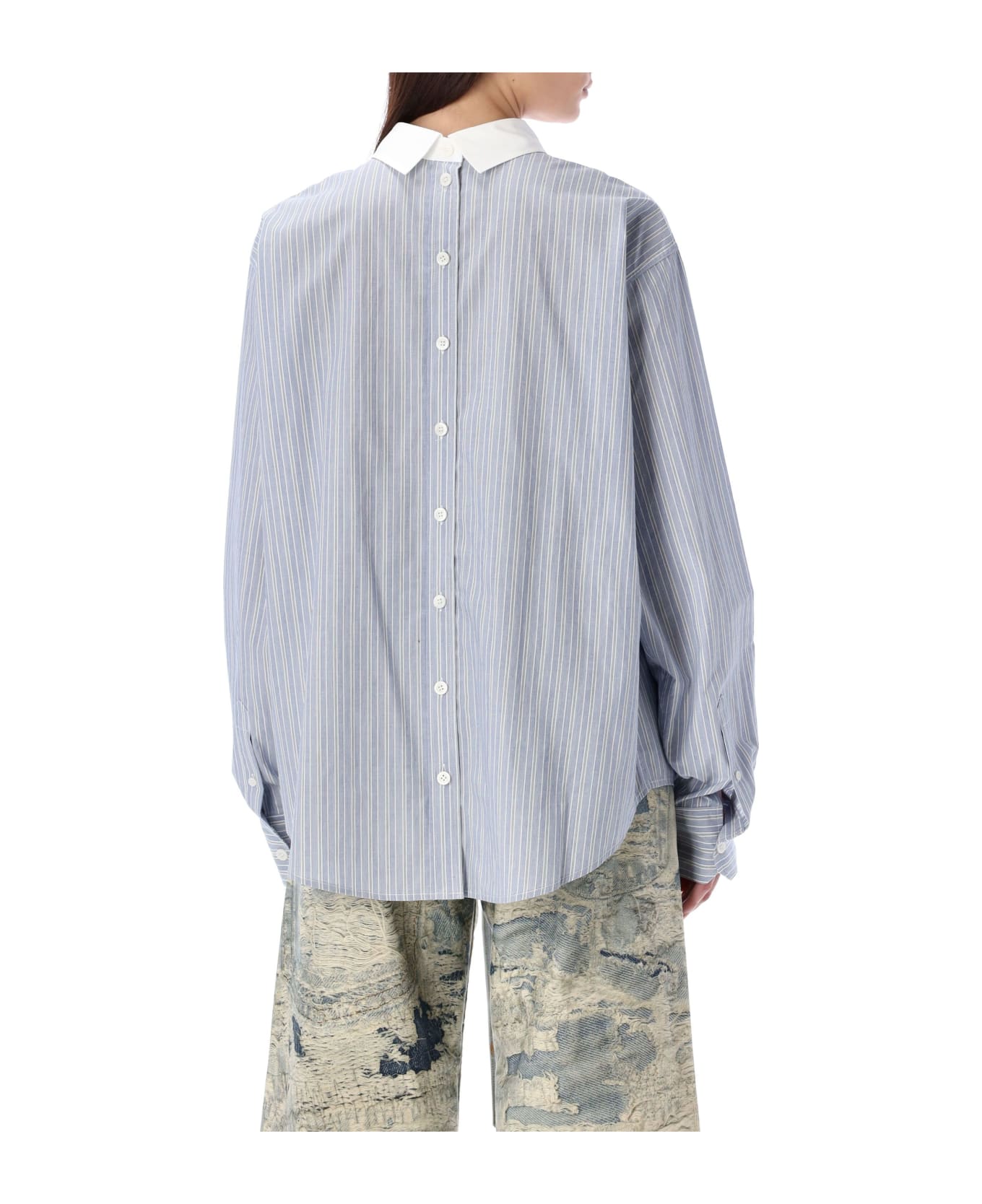 Acne Studios Stripe Shirt - BLUE WHITE STIPE