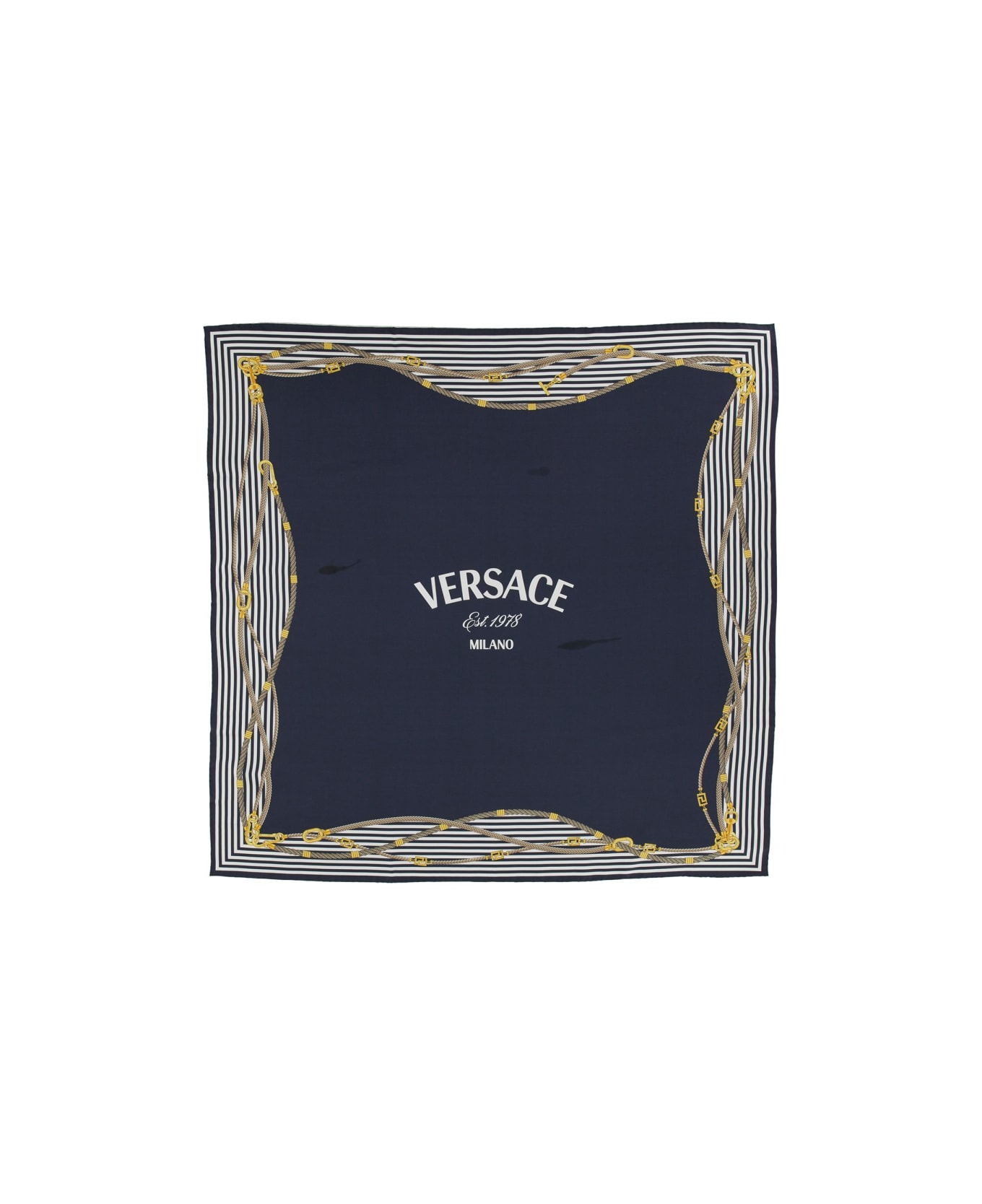 Versace Silk Scarf - BLUE