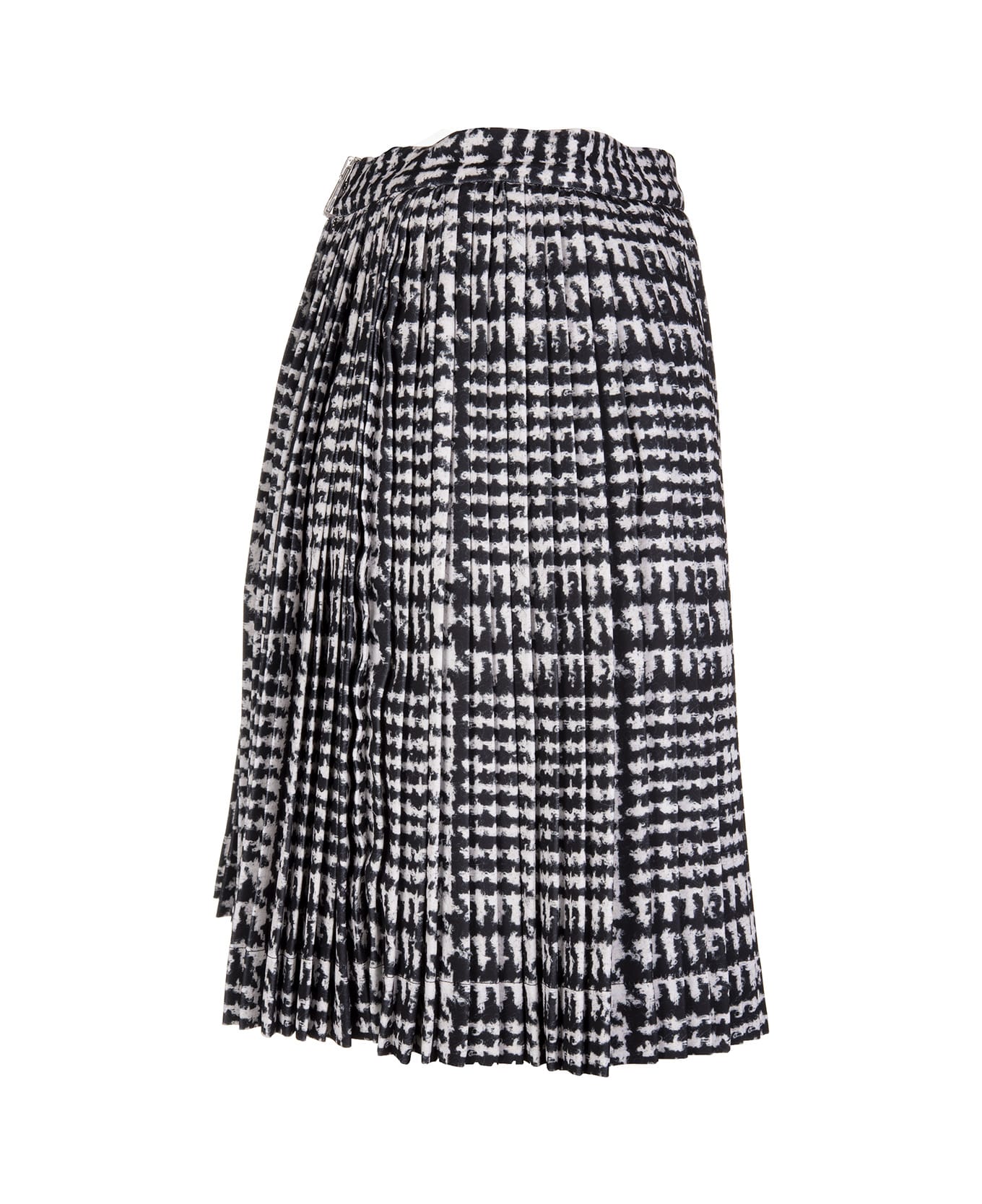 Ermanno Scervino Cady Trouser Skirt With Prince Of Wales Print - BLACK/WHITE