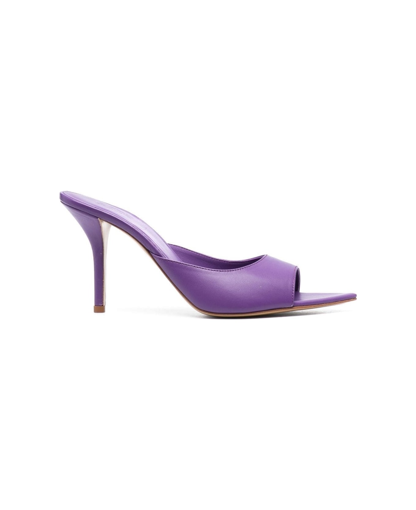 GIA BORGHINI Violet Perni Pointed Toe Pumps In Leather Woman - Violet