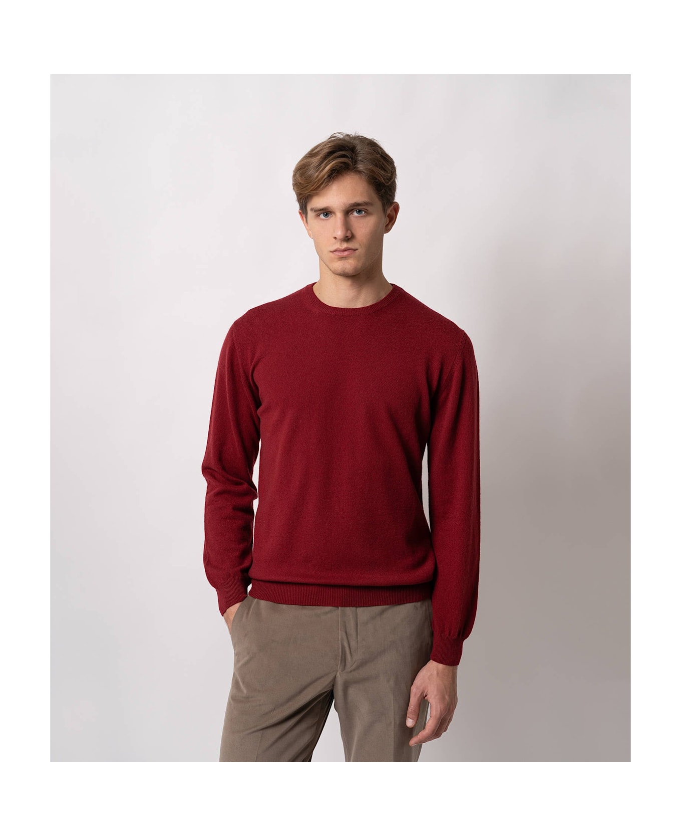 Larusmiani Crewneck Sweater Aspen Sweater - Red