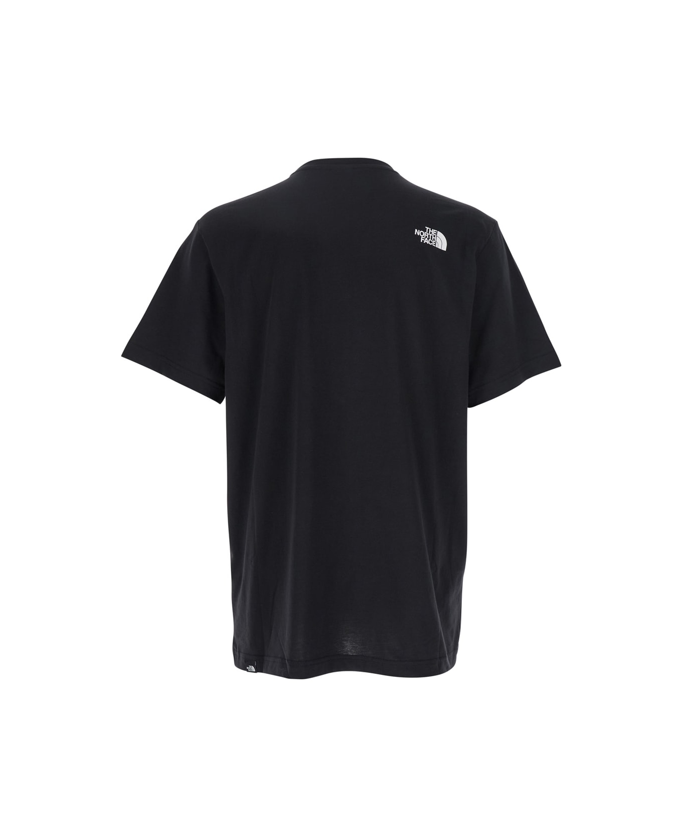 The North Face Black T-shirt With Maxi Logo Printed On The Front And Back In Cotton Blend Man - Black