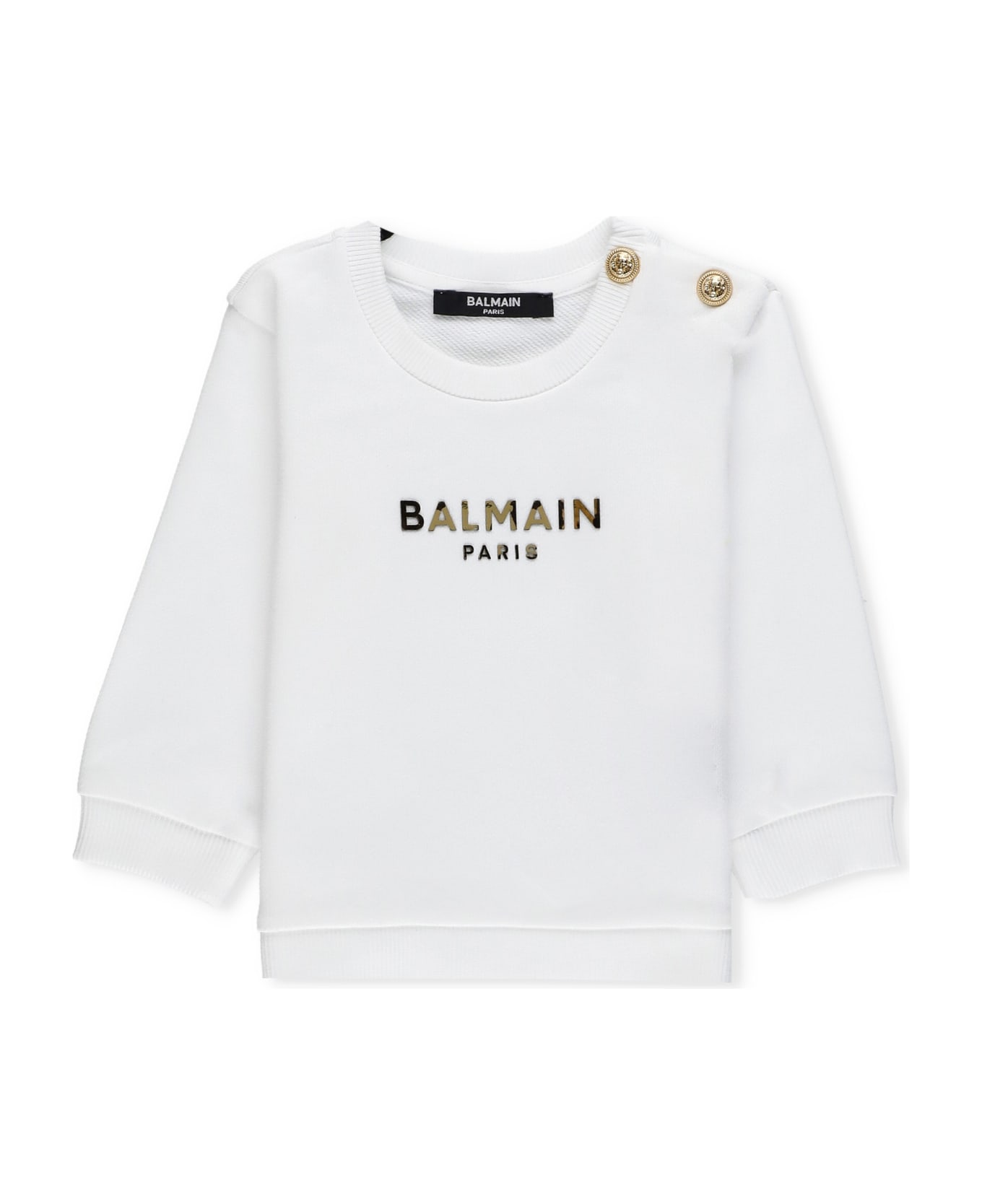 Balmain Logoed Sweater - White ニットウェア＆スウェットシャツ