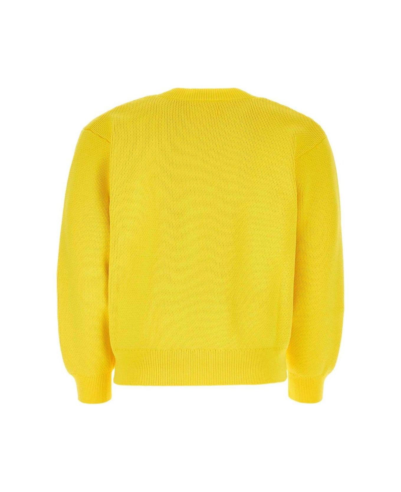 Isabel Marant Logo Intarsia Knitted Crewneck Jumper - YELLOW