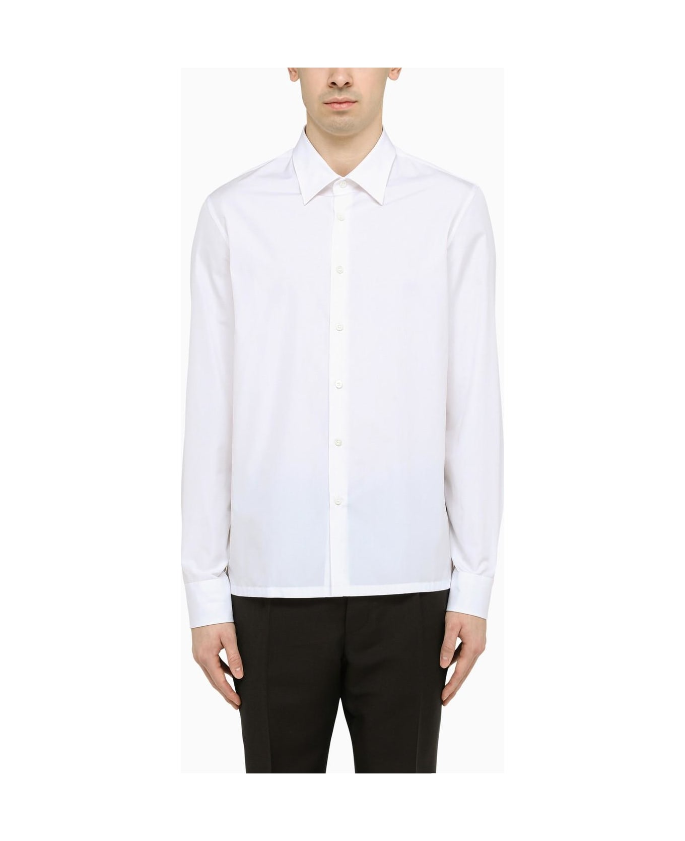 Prada Classic Poplin White Shirt - Bianco シャツ