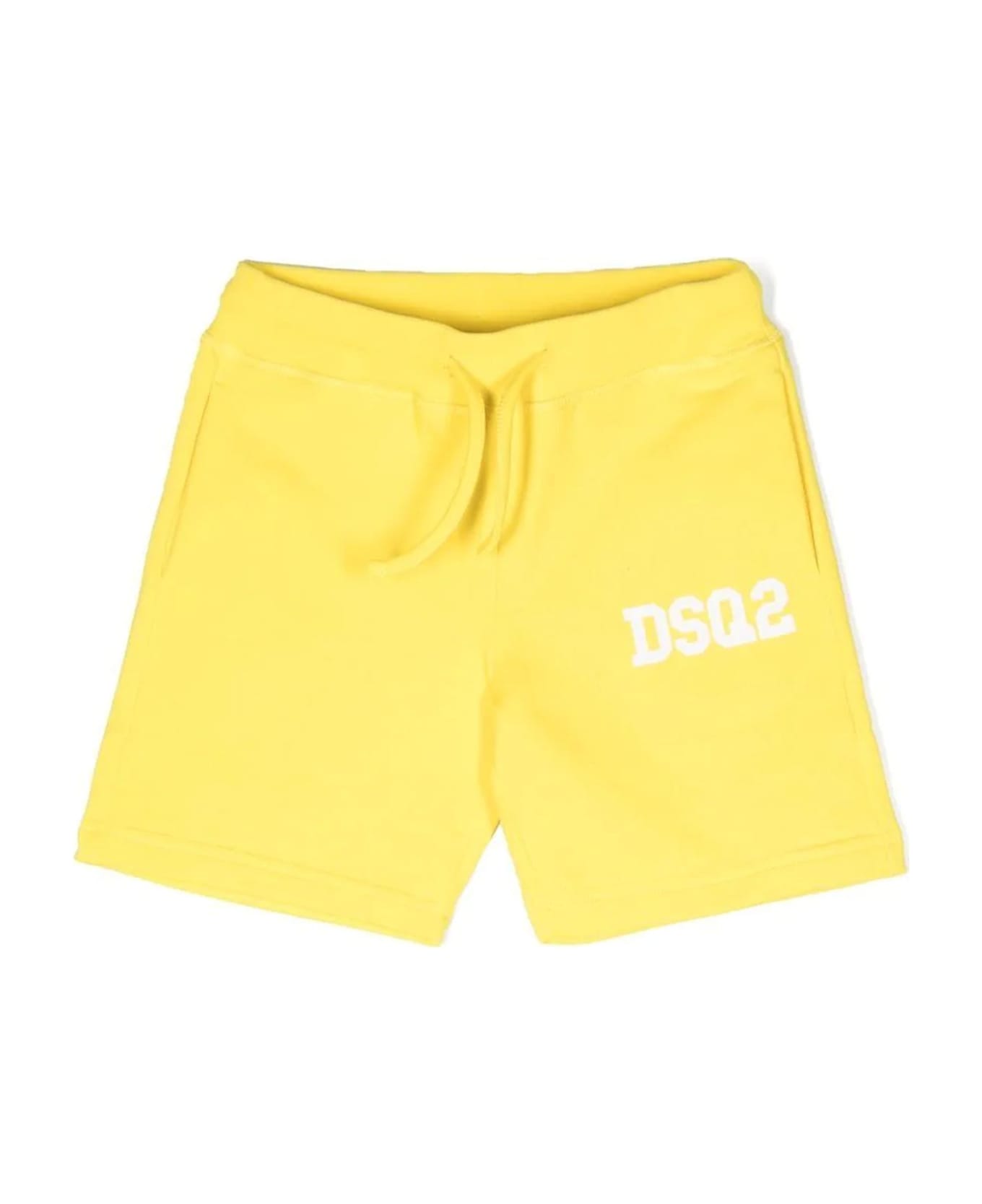 Dsquared2 Yellow Cotton Shorts - Giallo