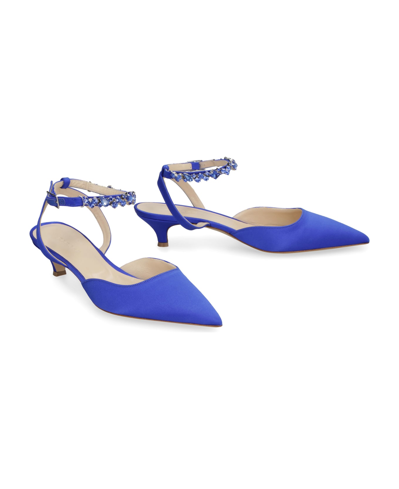 Parosh Satin Sandals - Bluette