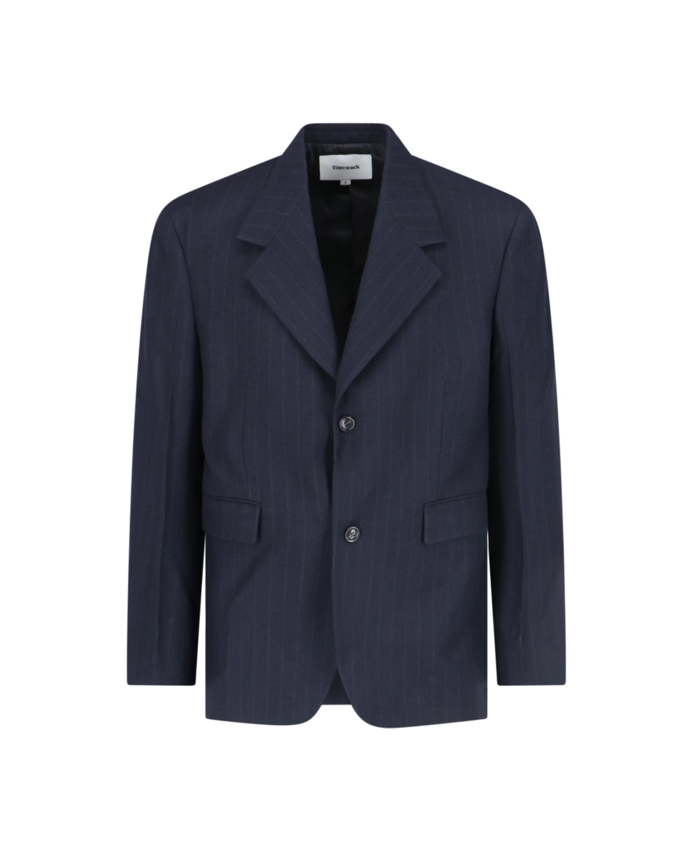 Tonywack Pinstriped Single-breasted Blazer - Blue