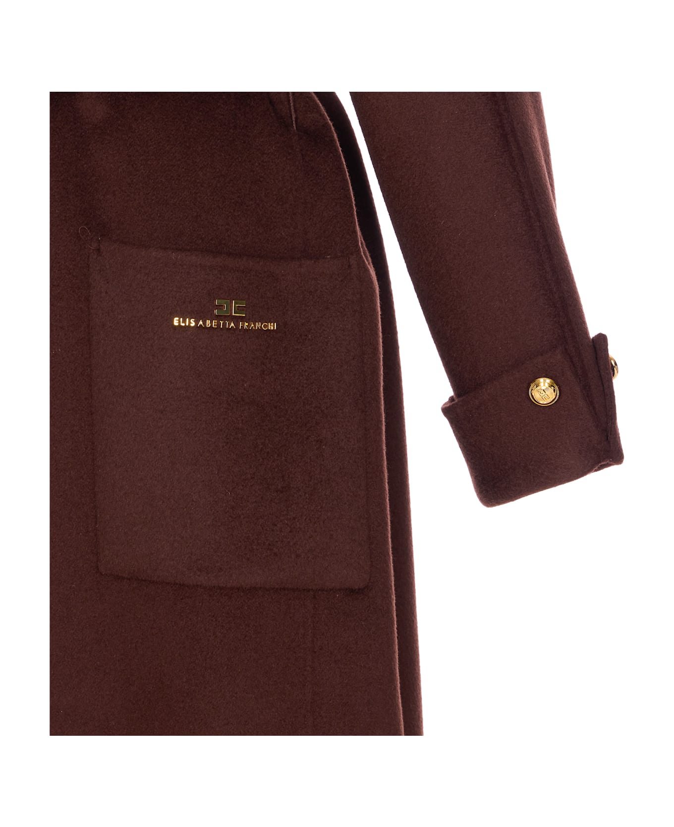 Elisabetta Franchi Coat - Brown