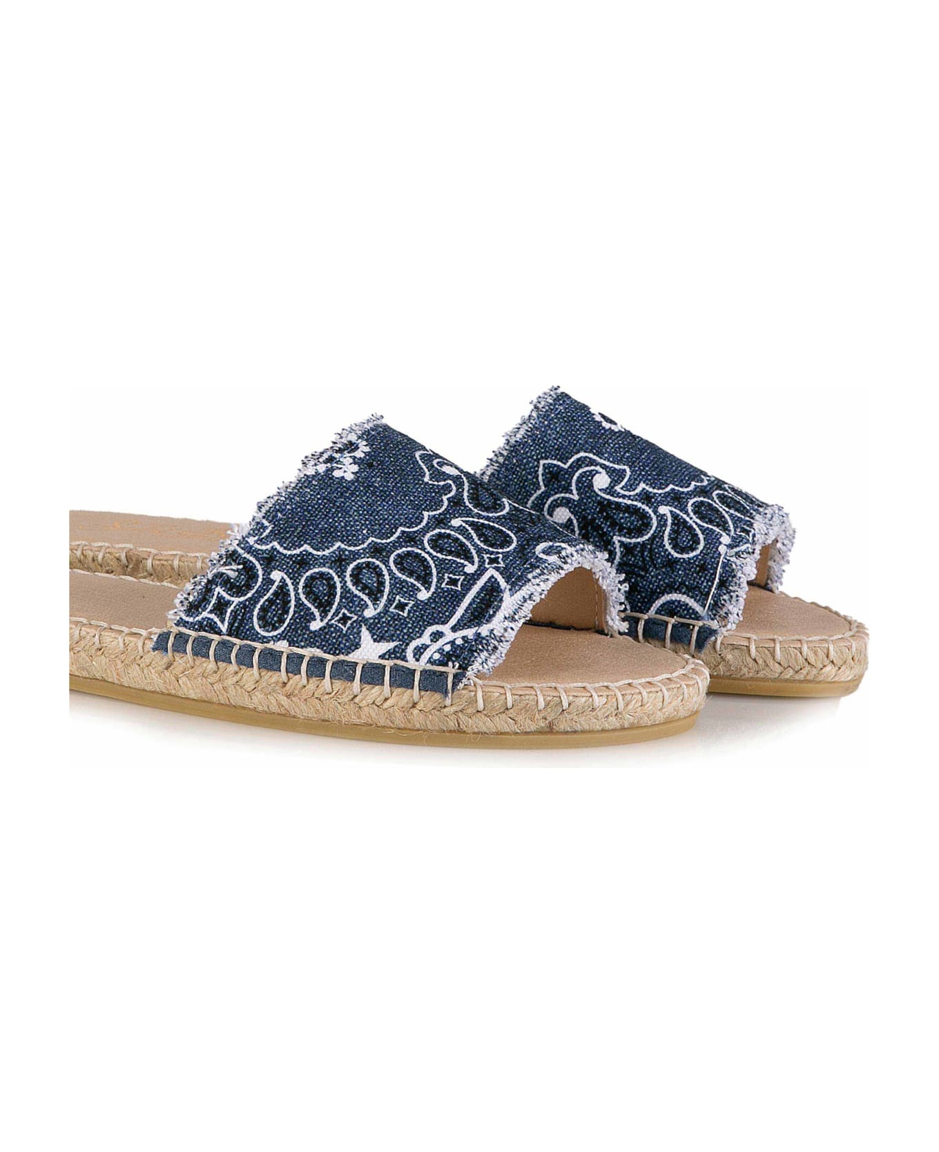 MC2 Saint Barth Woman Espadrilla With Bandanna Print - BLUE
