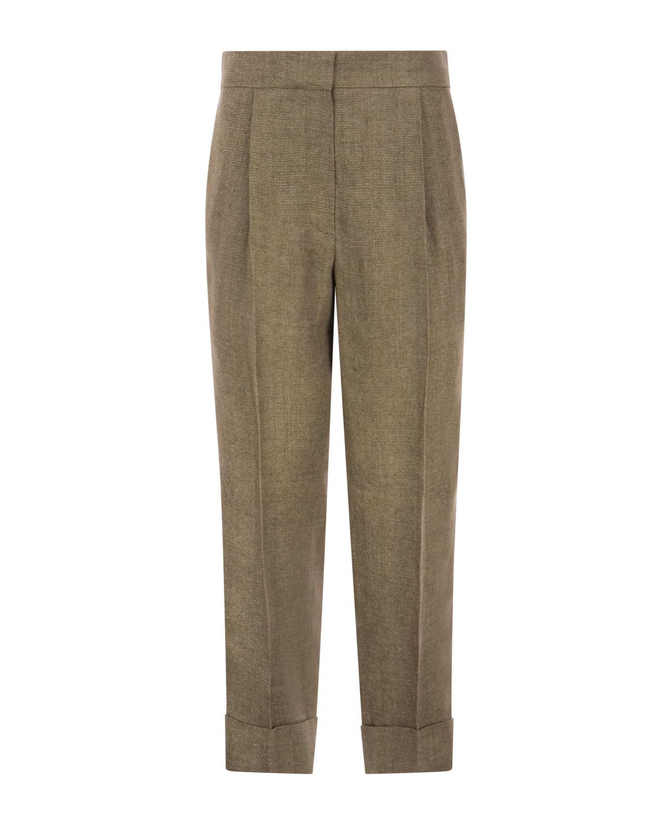 Brunello Cucinelli Relaxed Sartorial Trousers - CAMEL/ORO