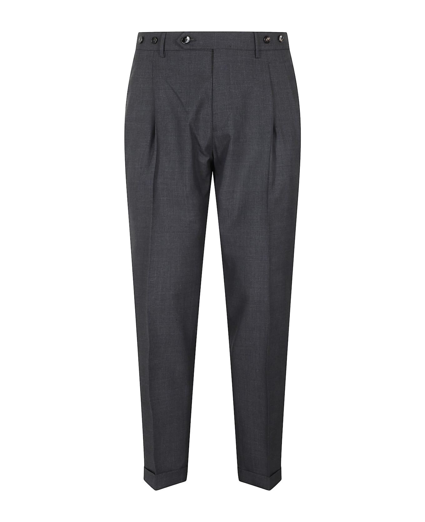 Berwich Pant Doppia Pinces Frescolana Barberis - Dk Grey Grigio Scuro