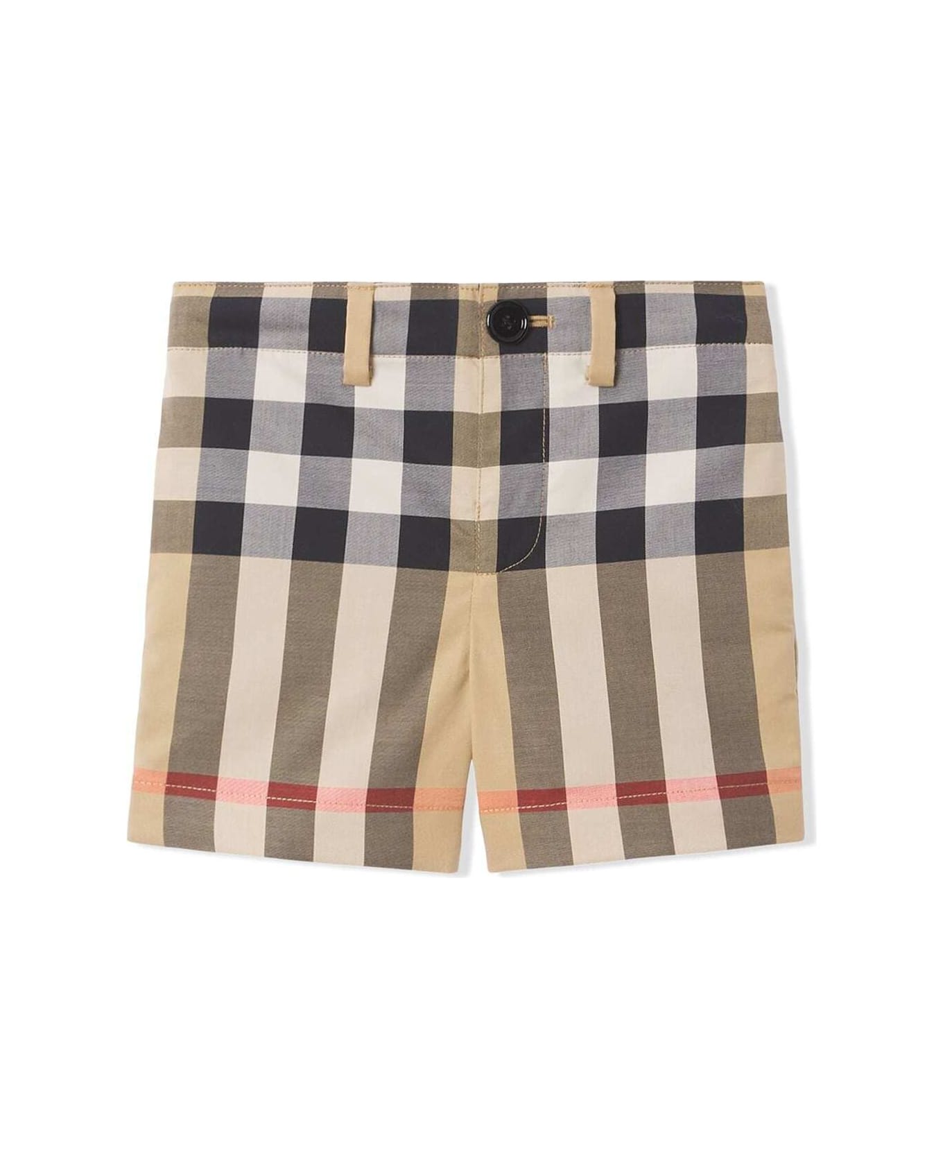 Burberry Boys Vintage Check Cotton Shorts - Beige ボトムス