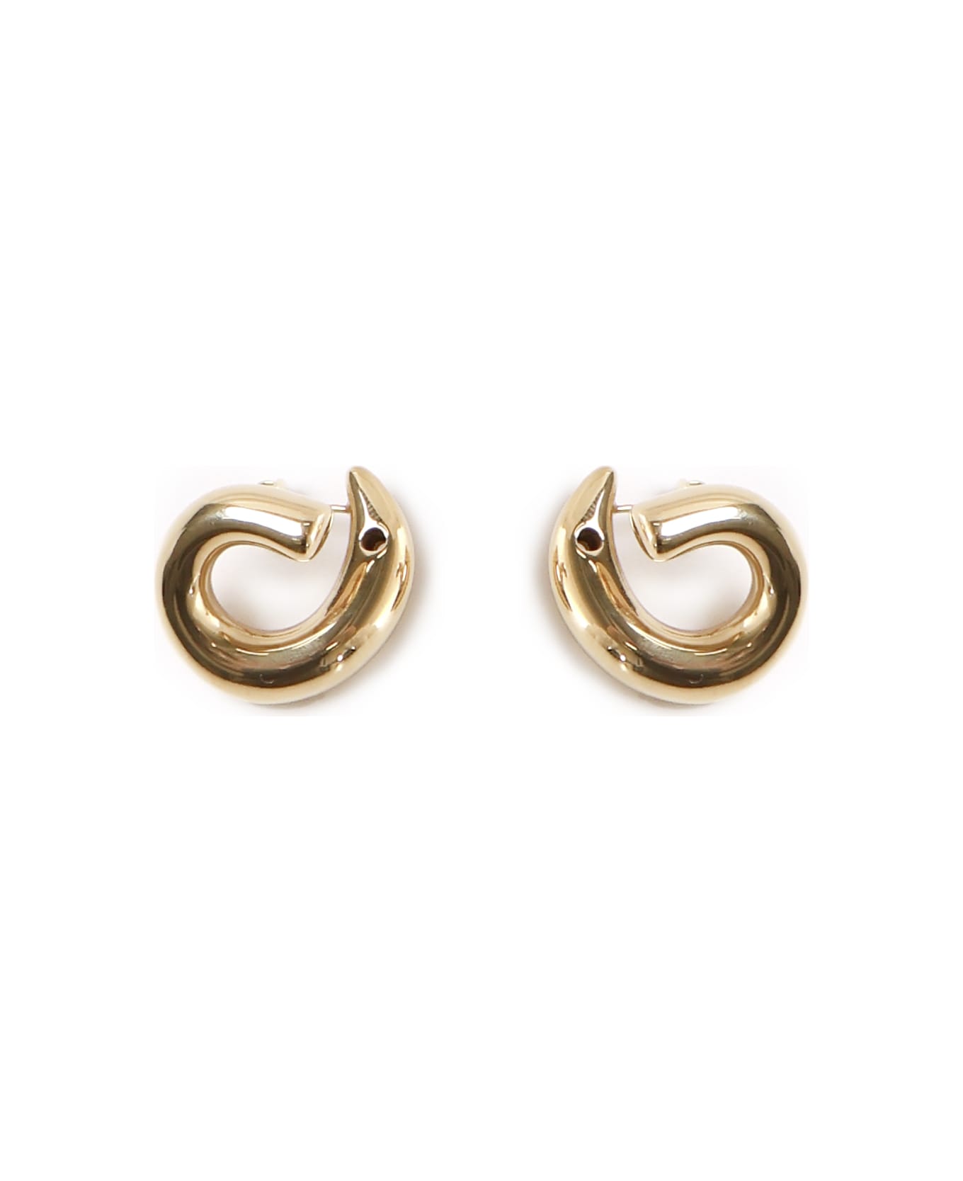 Bottega Veneta Gold Tone Metal Earrings - Yellow