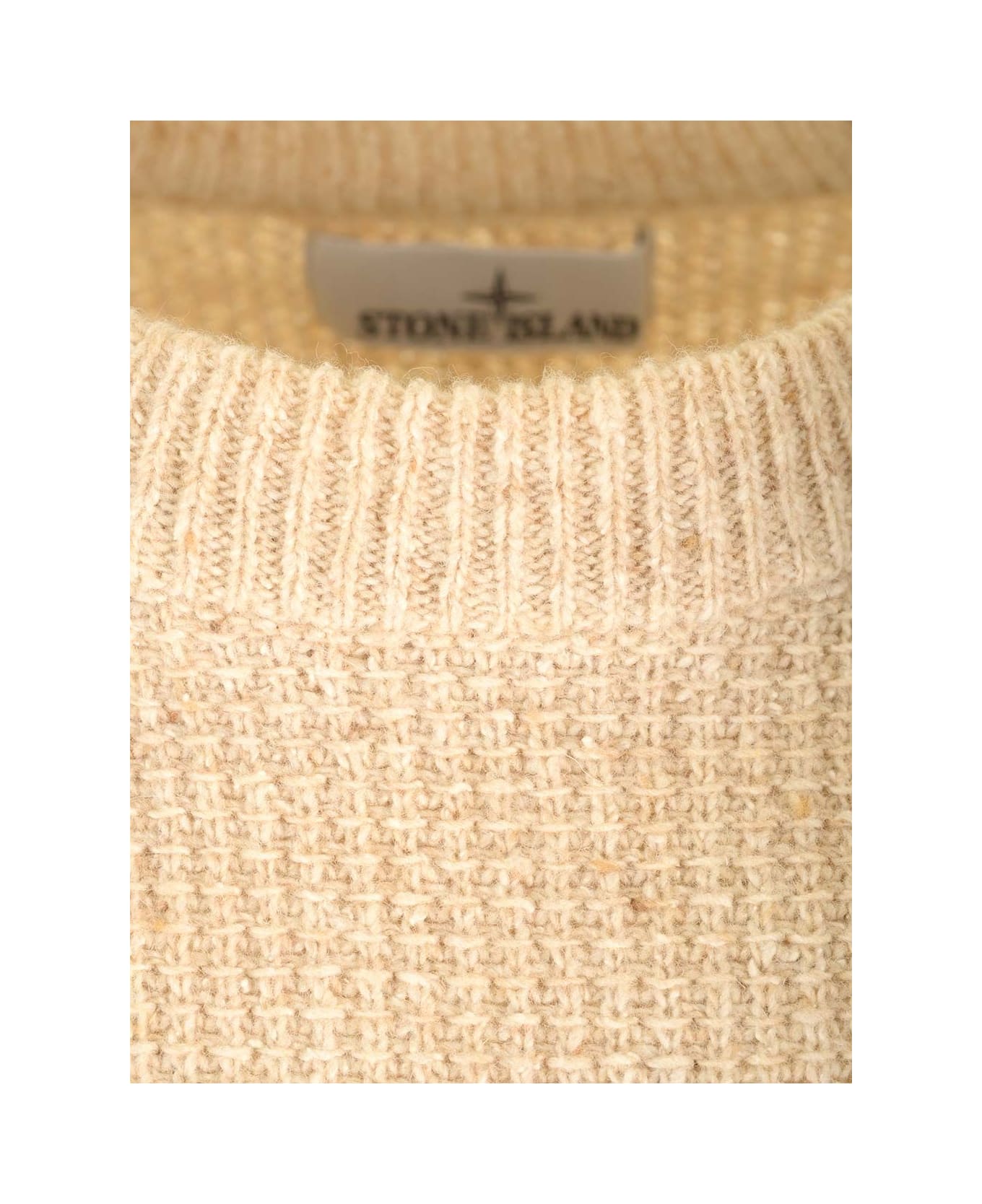 Stone Island Sweater In Wool And Silk - White