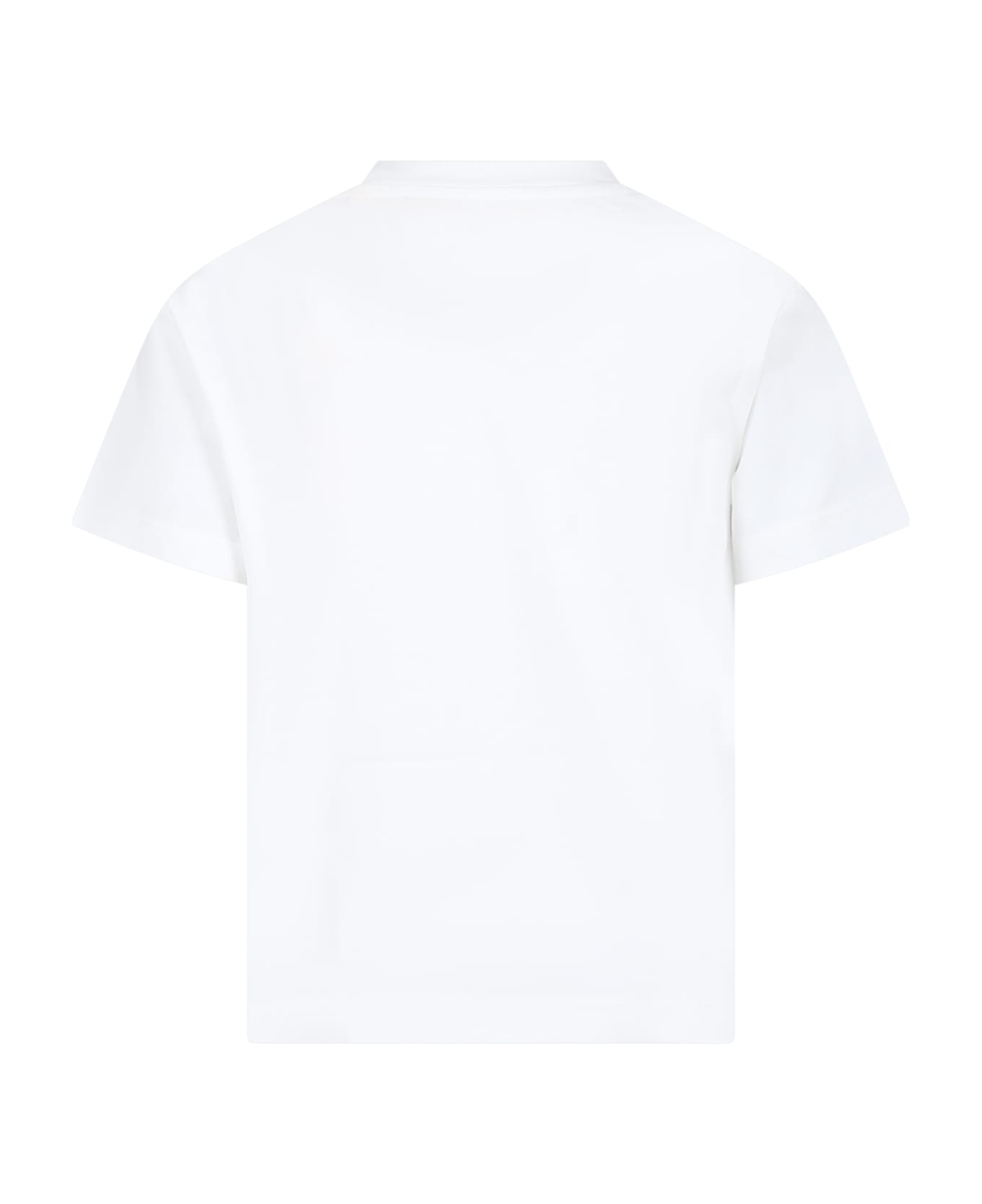 Off-White White T-shirt For Boy With Logo - White/green