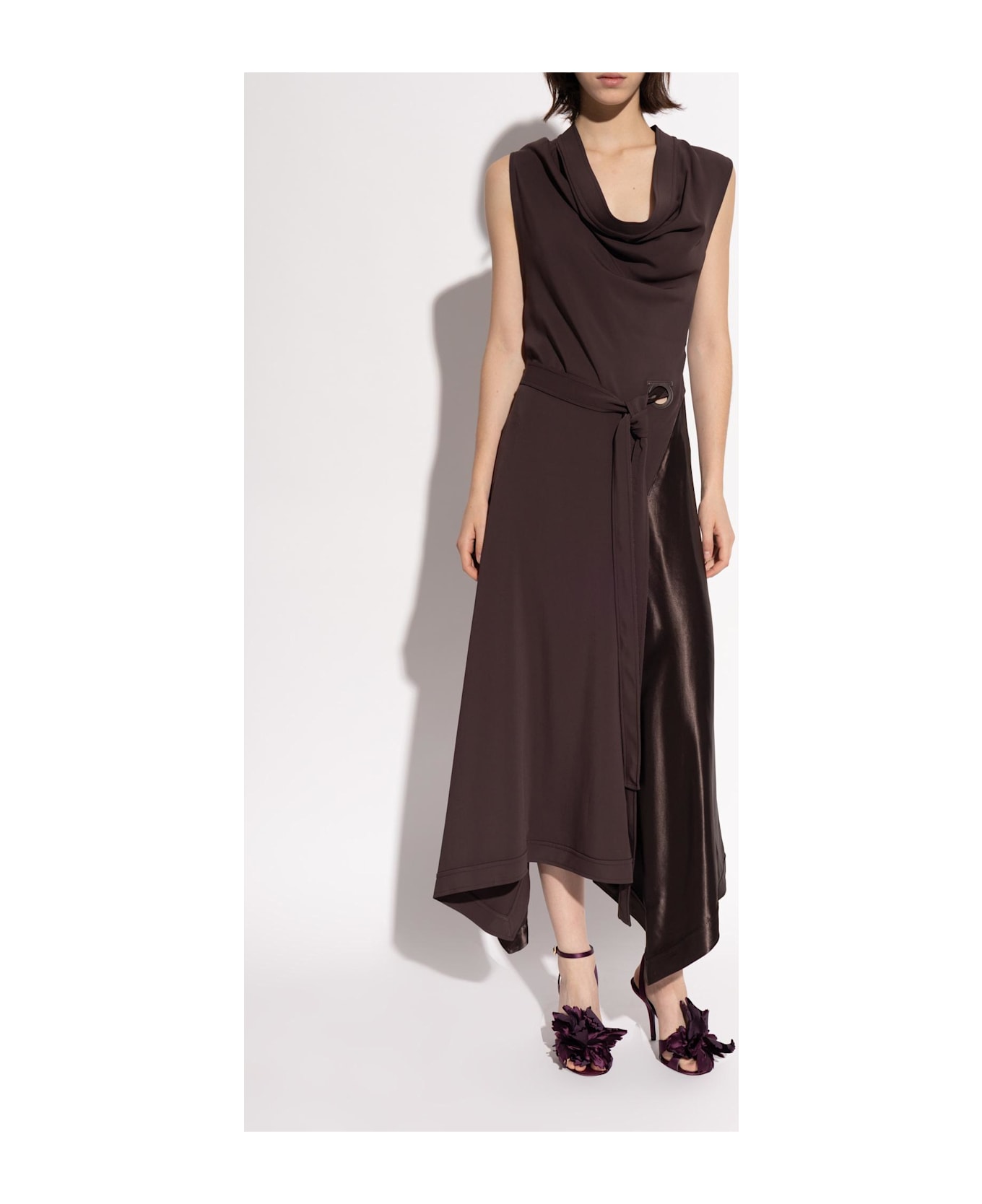 Ferragamo Heeled Sandals 'ghilly' - Burgundy