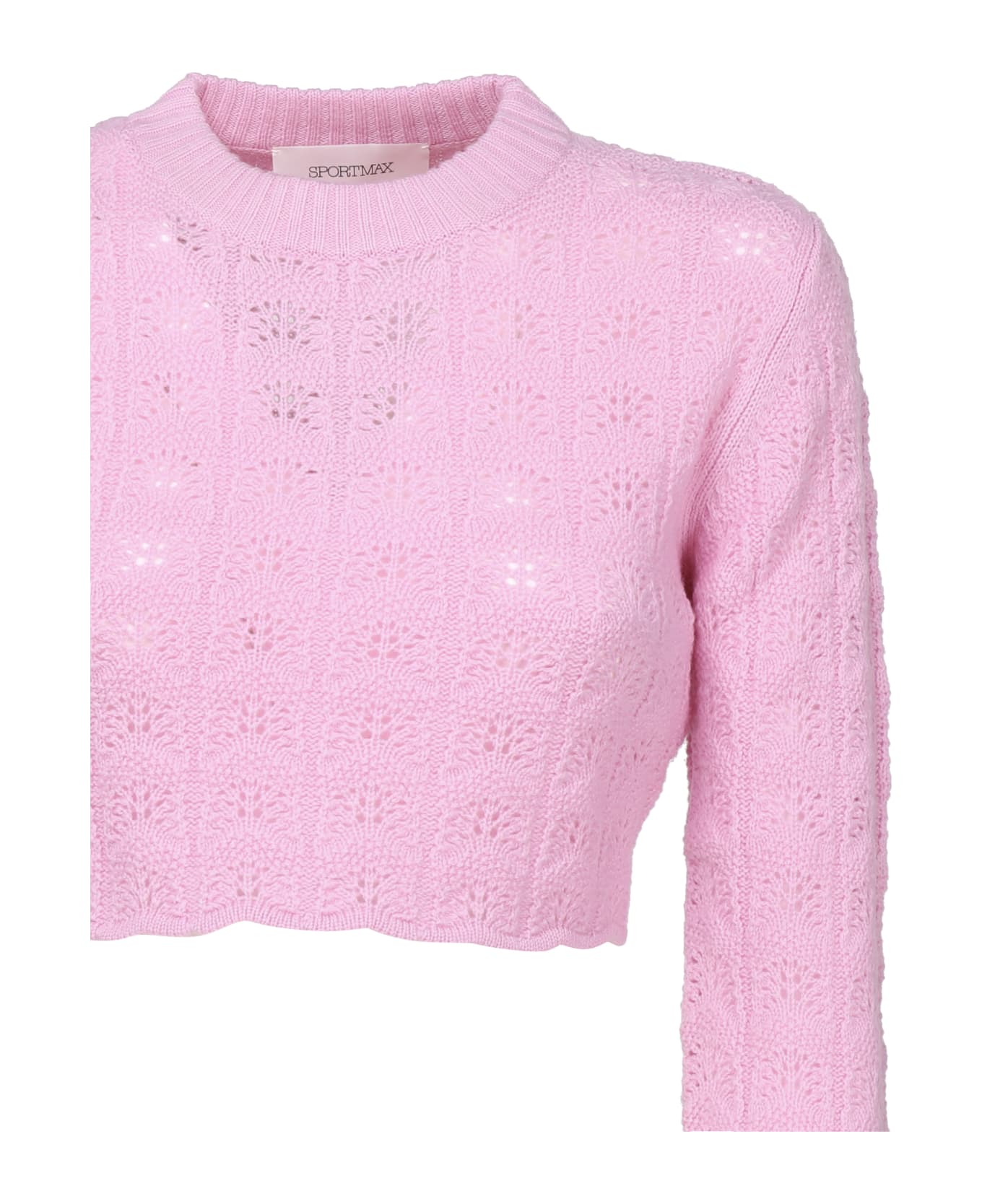 Max Mara Crop Top Knit - Pink ニットウェア