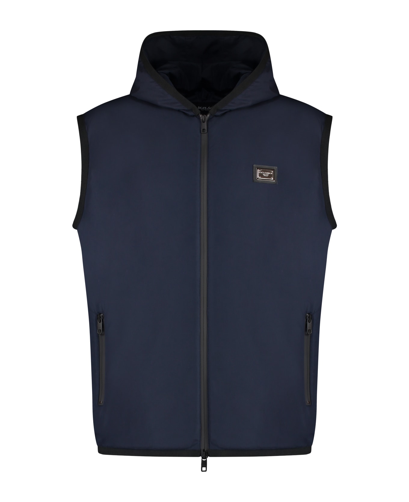 Dolce & Gabbana Sporty Vest With Zipper - blue ベスト