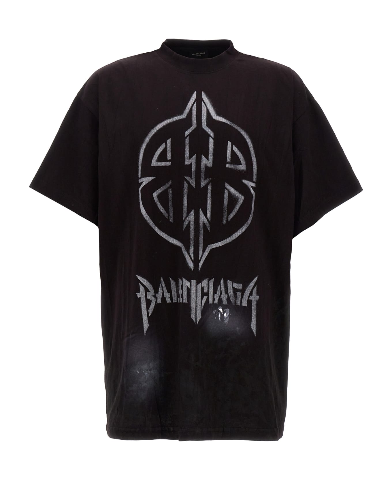 Balenciaga 'metal Bb Stencil' T-shirt - White/Black