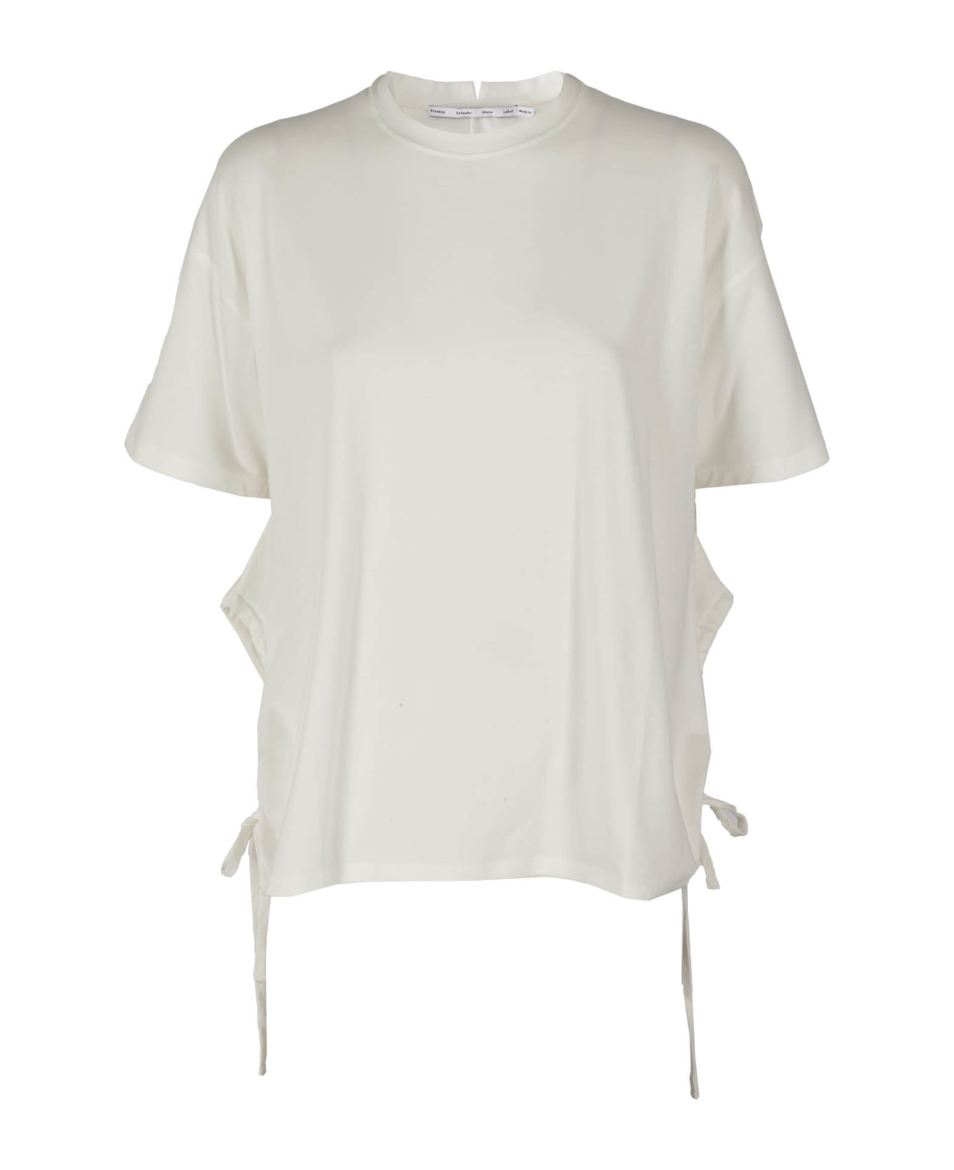 Proenza Schouler White Label Relaxed Side Tie - Off White Tシャツ