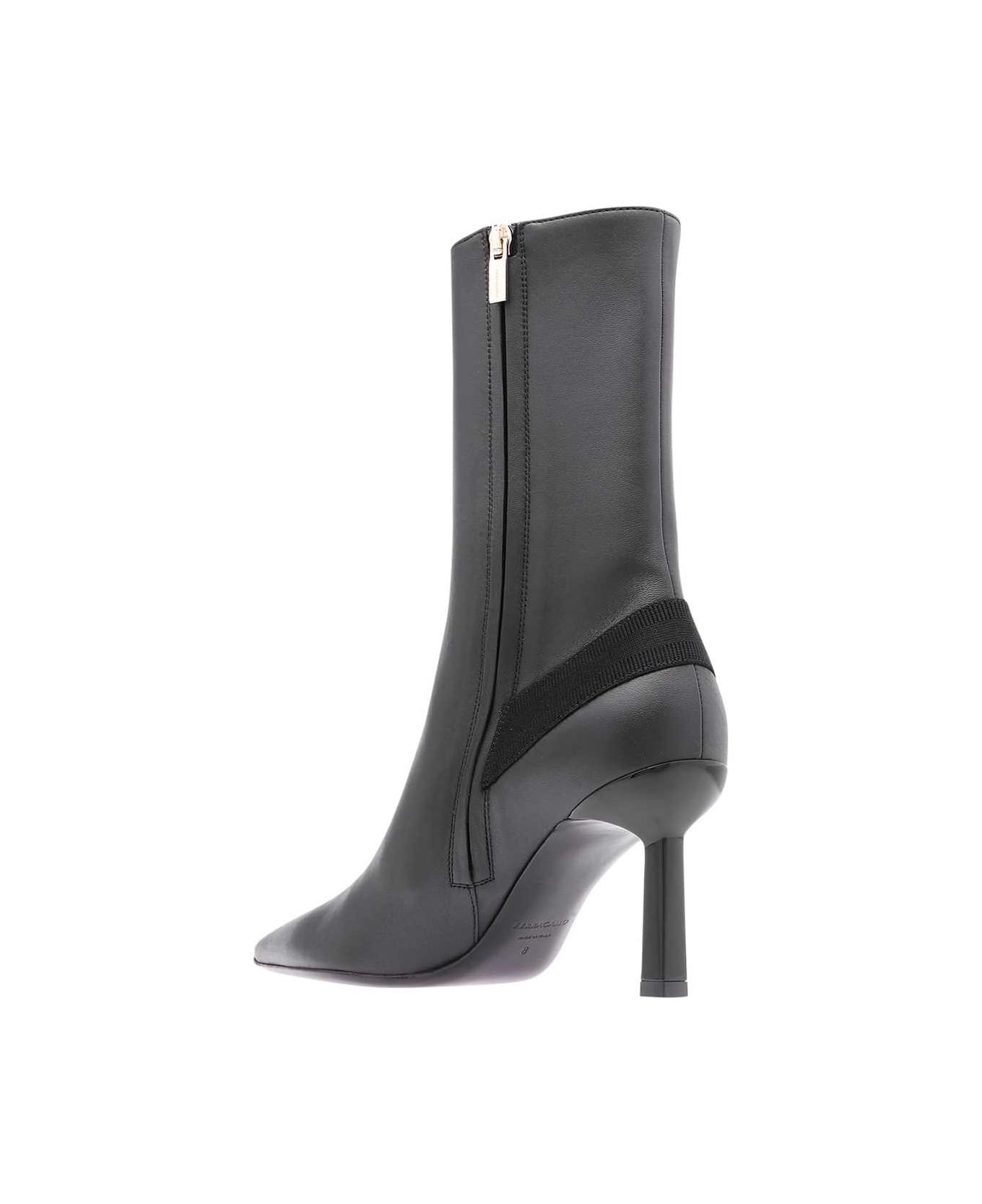 Ferragamo Virgilia Leather Boots - black