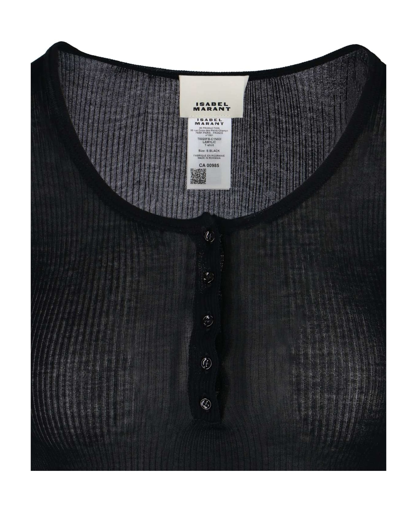 Isabel Marant 
lamyli
 Ribbed Top - Black  
