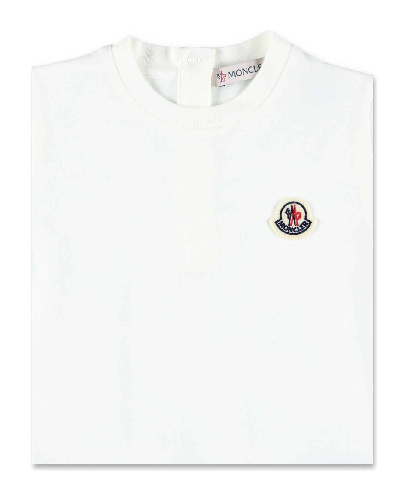 Moncler Kid - Gathered Cotton Dress - WHITE