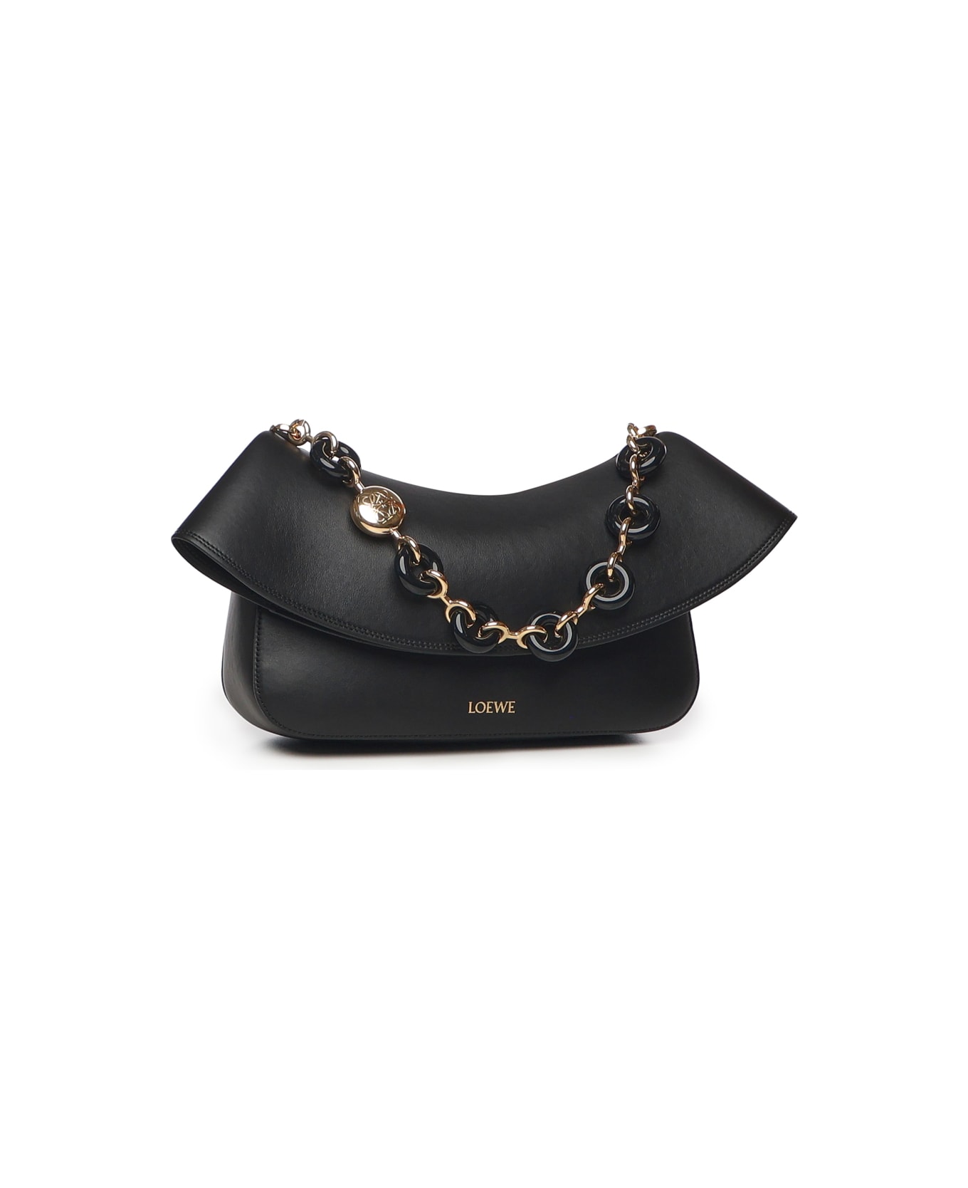 Loewe Medium Ola Calfskin Bag - Black