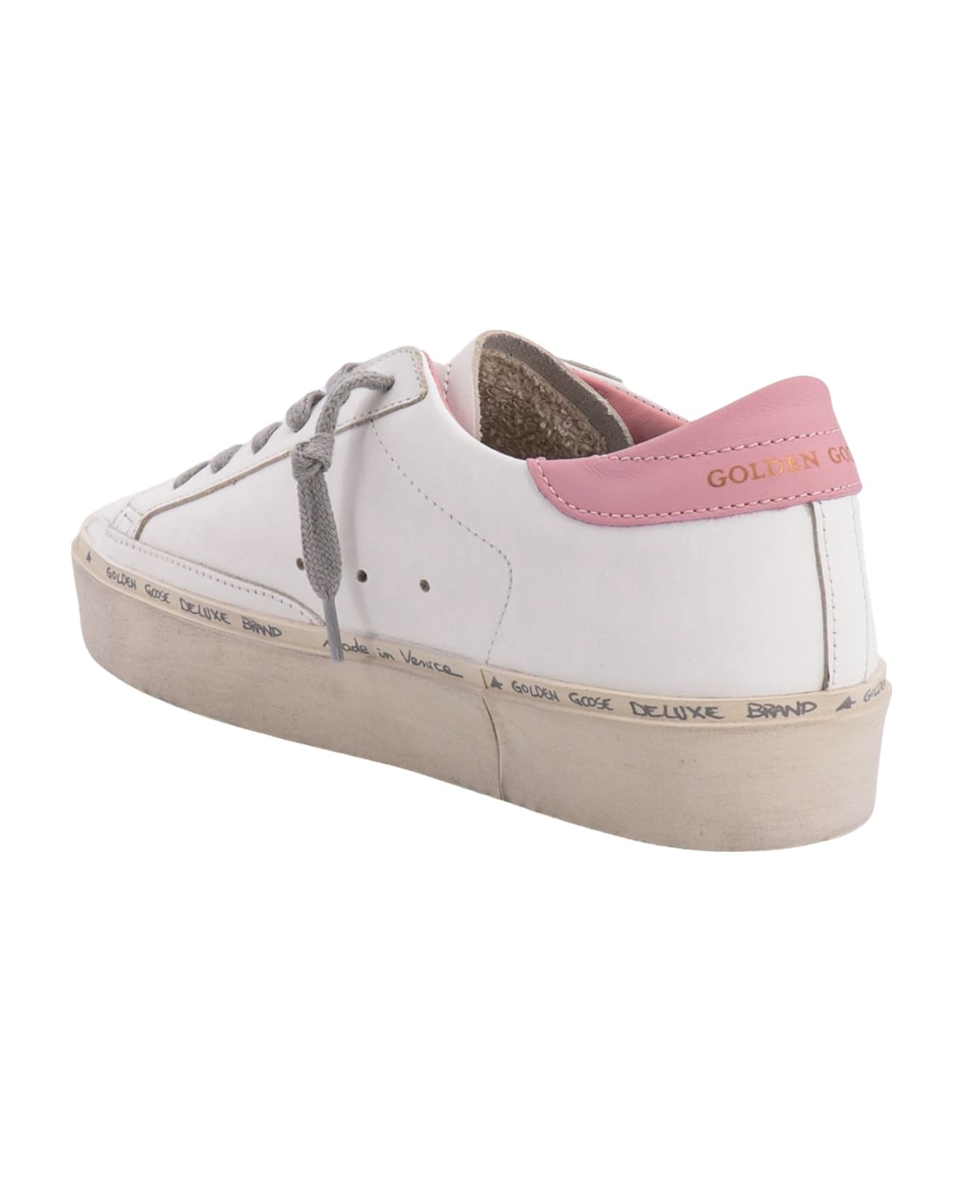 Golden Goose Hi Star Sneakers - White/Antique Pink